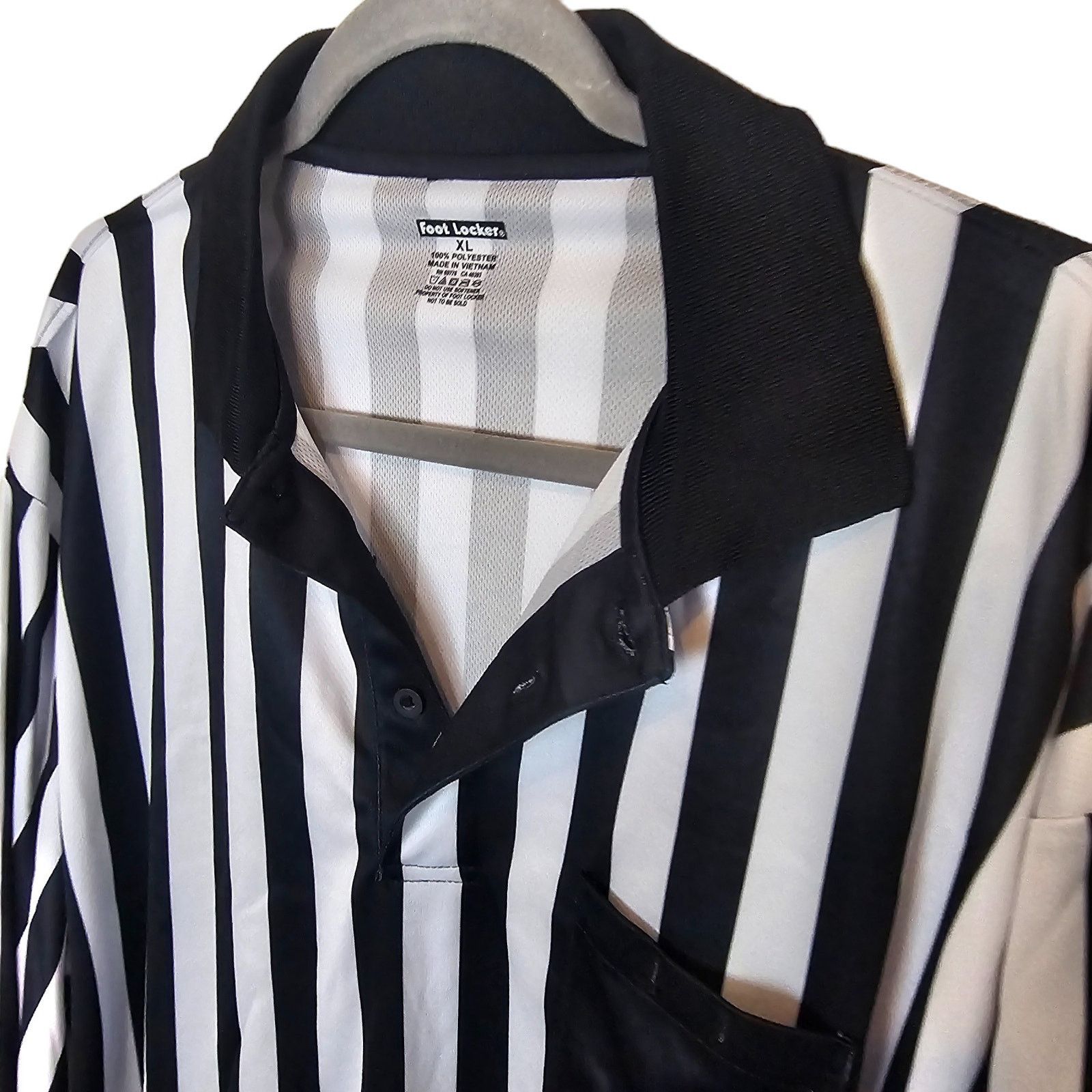 Foot Locker Foot Locker Mens Striped Referee Polo Shirt Sz XL Sporty Size US XL / EU 56 / 4 - 6 Thumbnail