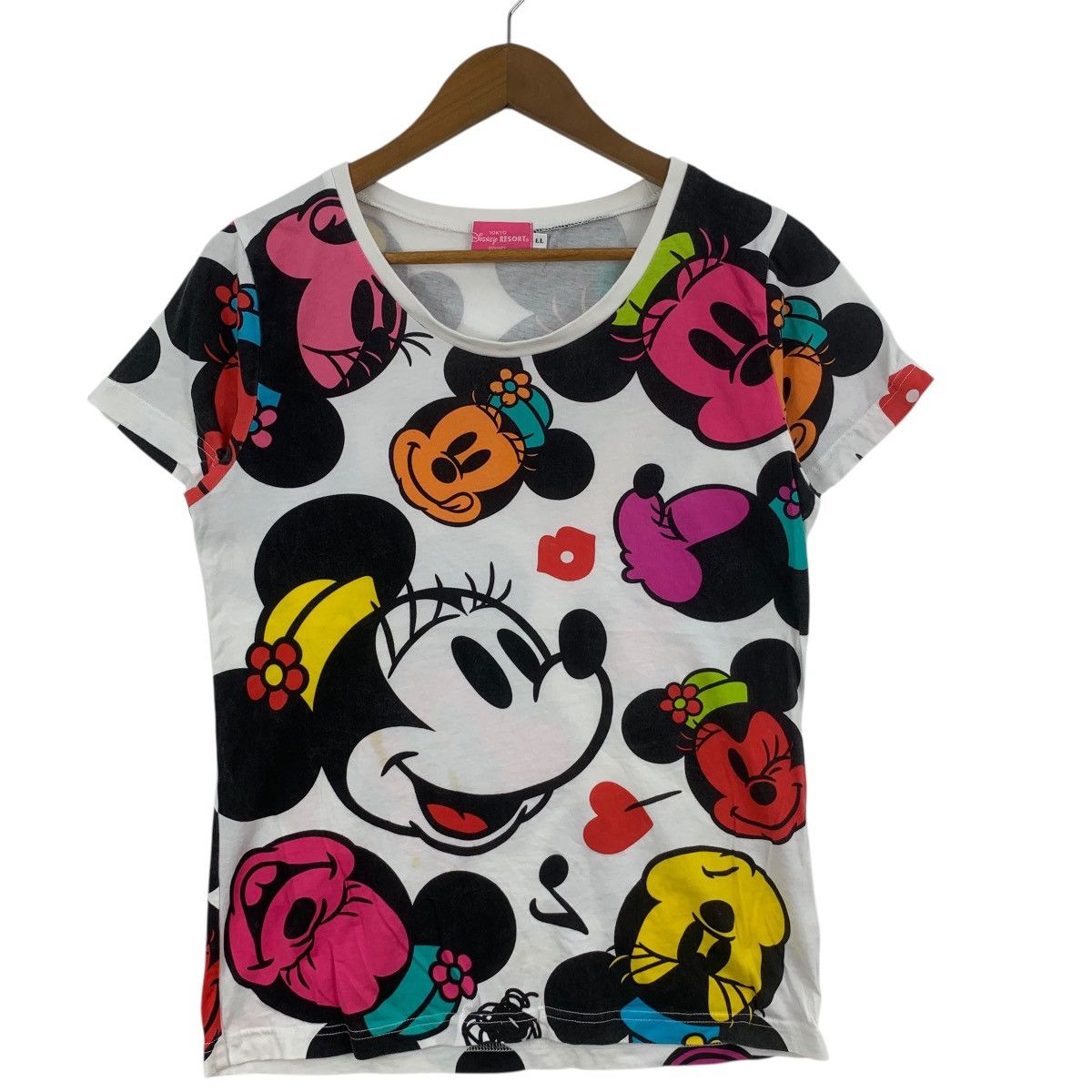 Disney DISNEY TOKYO RESORT Minnie Mouse Over Print Tee Shirt Top Size S / US 4 / IT 40 - 4 Thumbnail