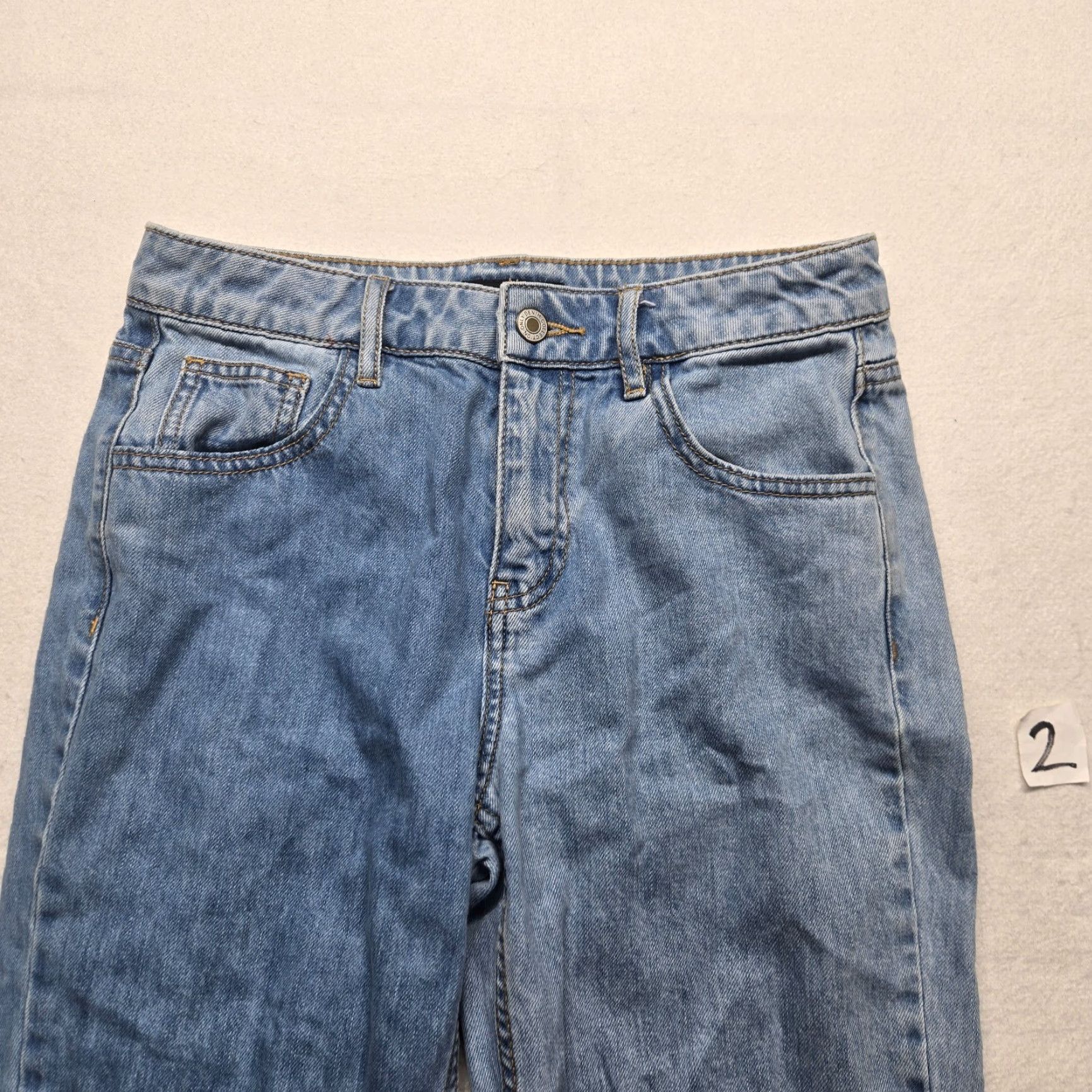 Vintage ONLY JEANS Denim Light Wash Patch Blue Jeans 26 Women's Regular Fit 5-Pocket Style Wide-Leg Adult Blue Jeans Mens? No gender? End with Womens. Size 26" / US 2 / IT 38 - 2 Thumbnail
