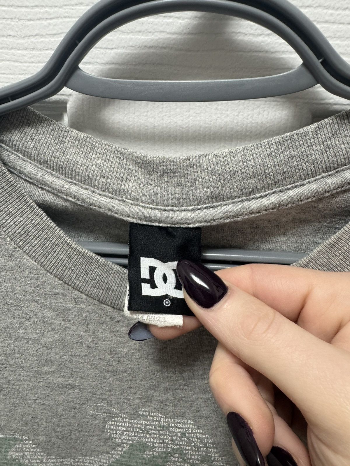 DC × Vintage DC Shoes Skate Vintage Grey Shirt Word Skateboarding Shoes Size US XL / EU 56 / 4 - 3 Thumbnail