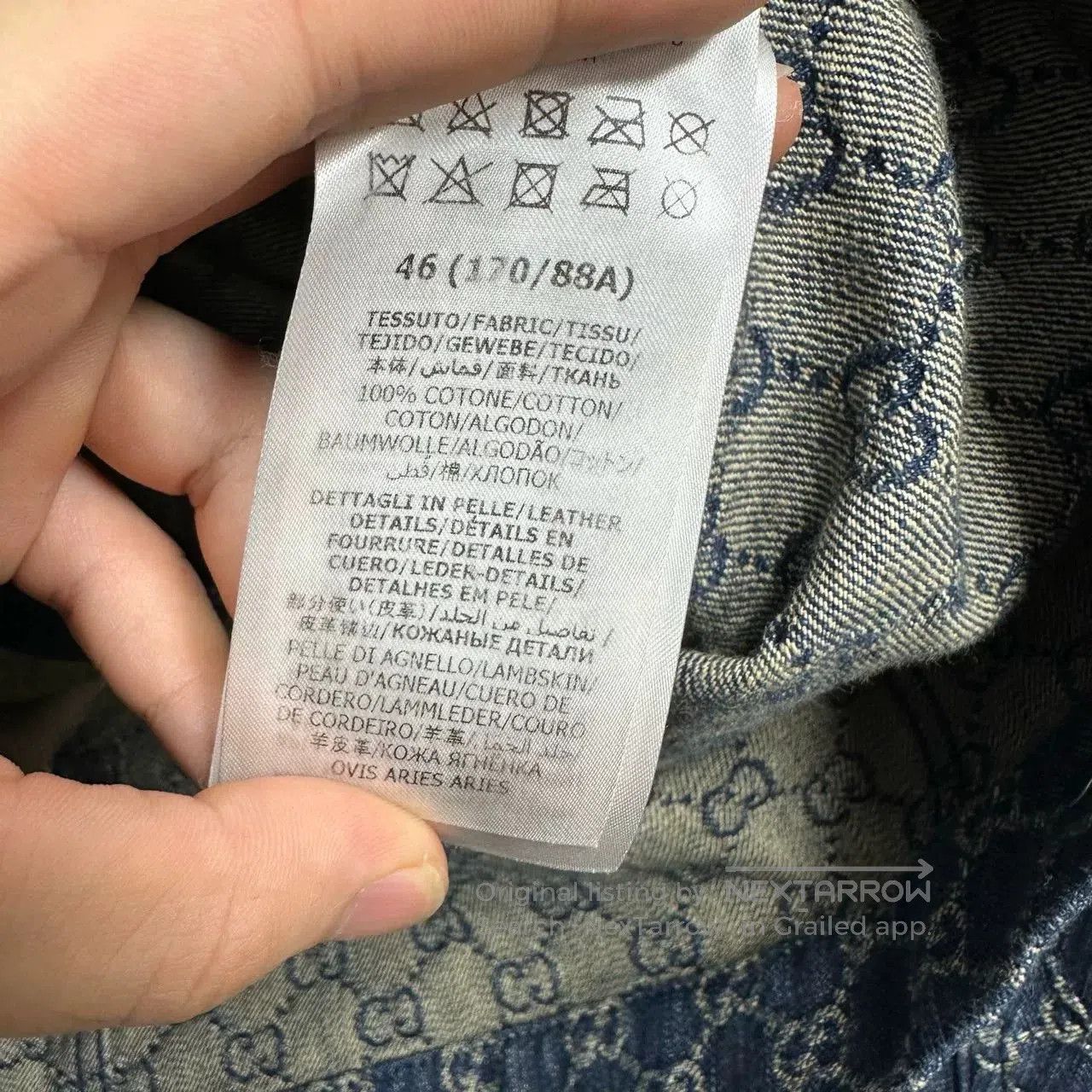 Gucci gucci denim jacket with iconic logo print. Size US M / EU 48-50 / 2 - 7 Thumbnail