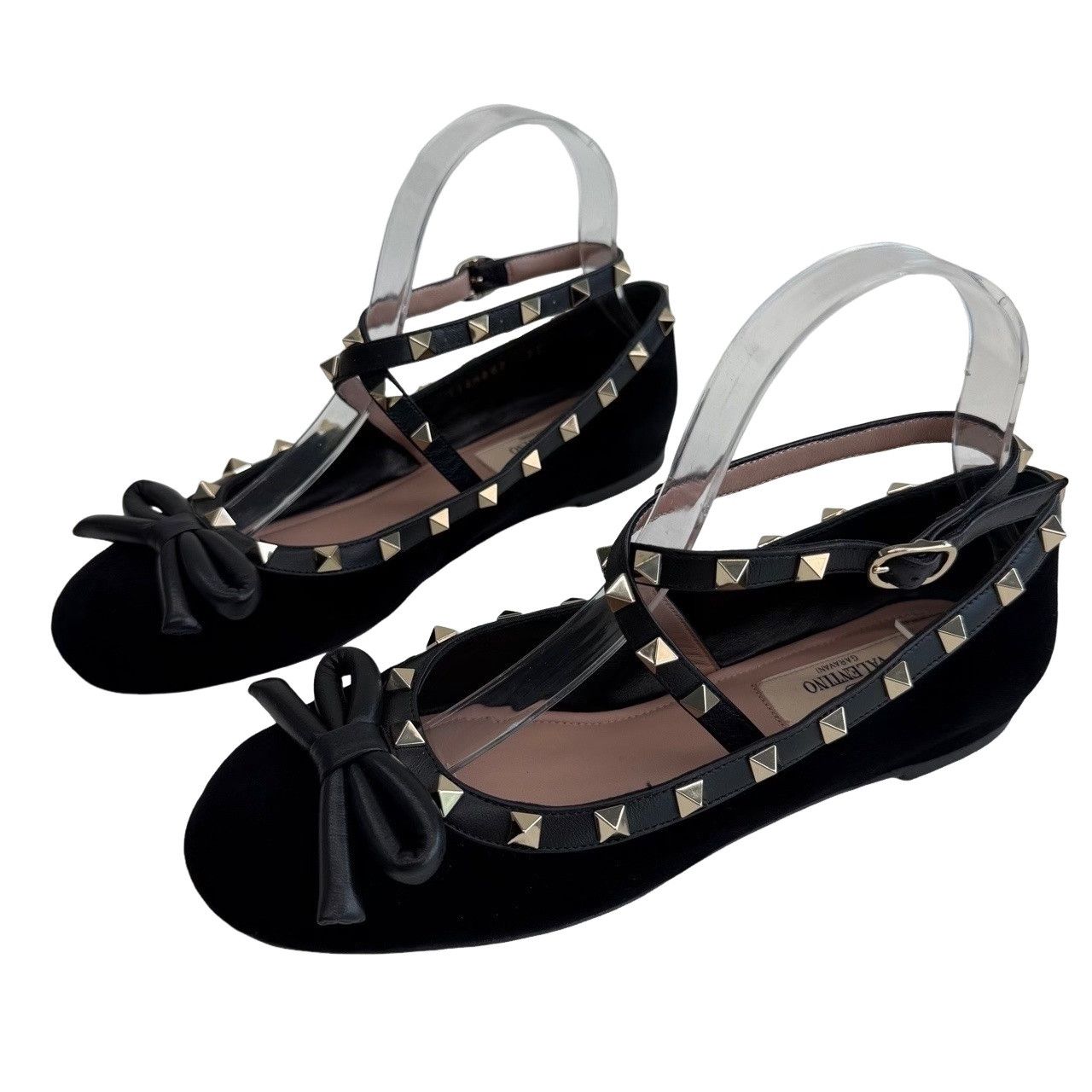 Valentino Valentino Rockstud Velvet Ballet Flats Size 37 Size US 7 / IT 37 - 1 Thumbnail