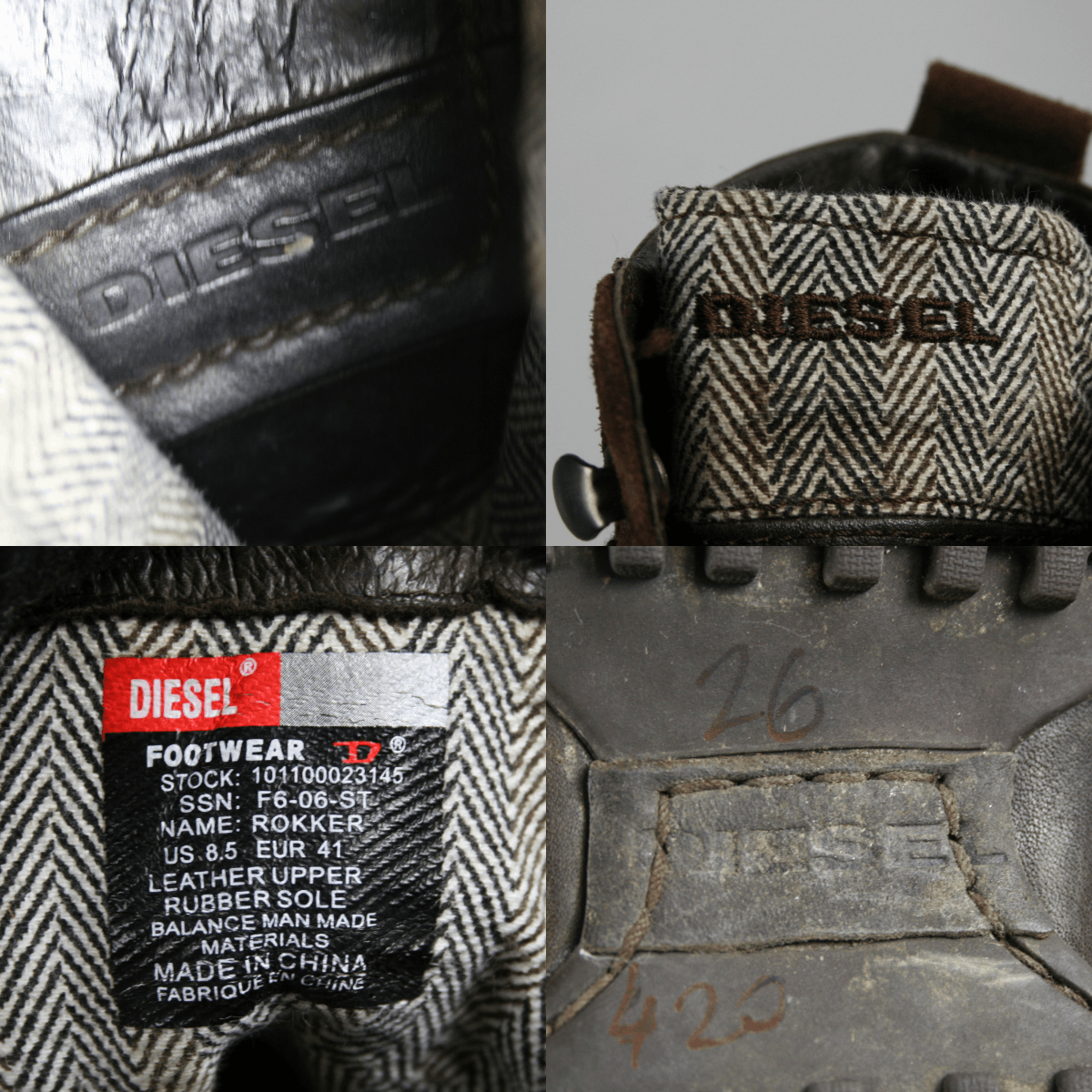 Diesel 00S Rokker Y2K Avant Garde Grunge Boots Vintage Size US 8 / EU 41 - 13 Thumbnail