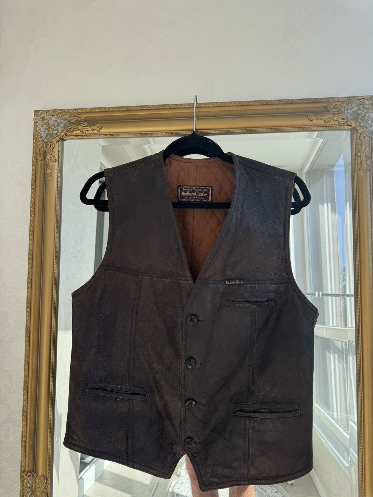 Marlboro Marlboro leather vest vintage 90s Size US S / EU 44-46 / 1 - 1 Thumbnail