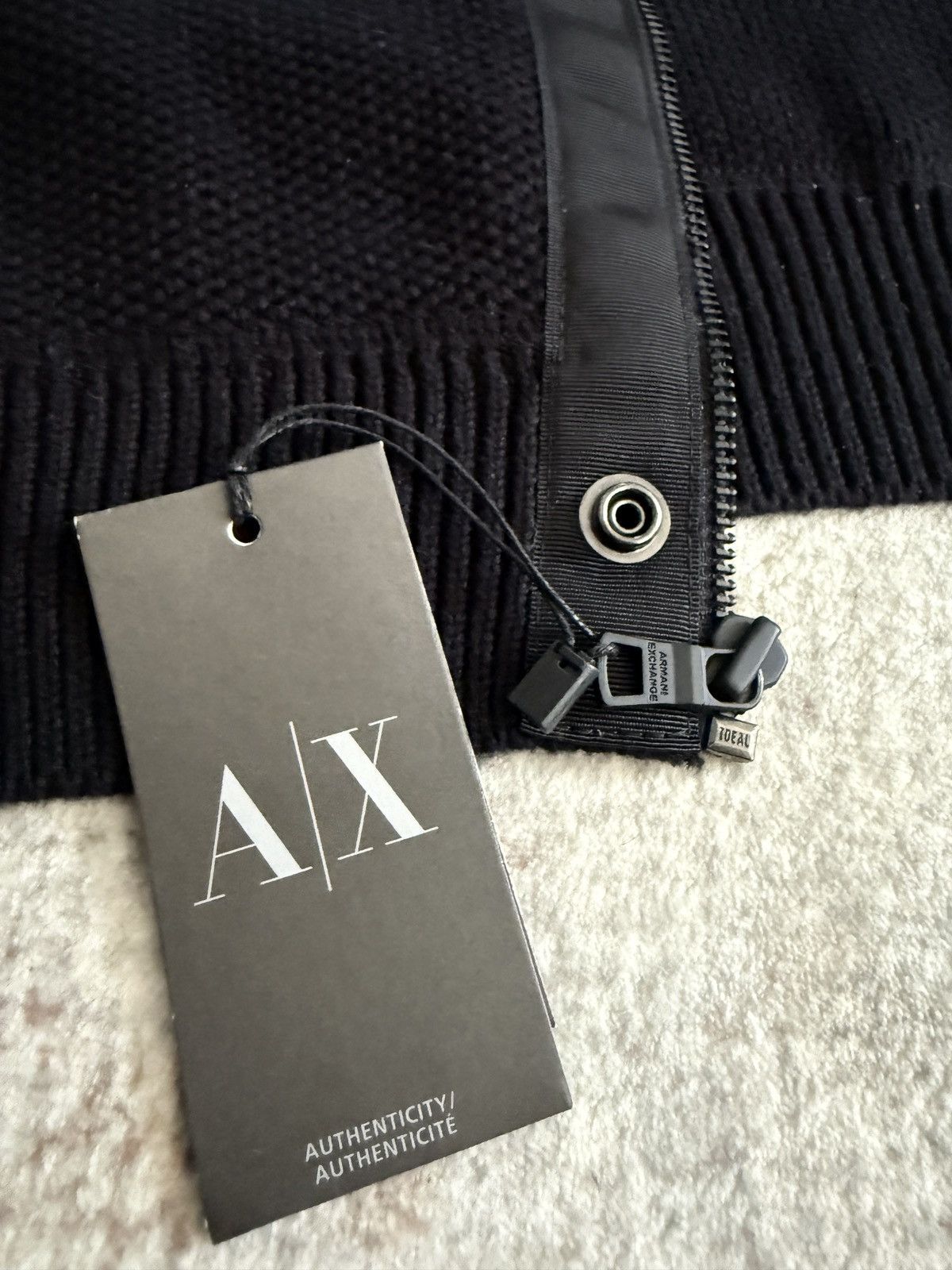 Armani × Armani Exchange Armani Exchange Black Knitted Button Up Bomber Jacket Mem Size US M / EU 48-50 / 2 - 10 Thumbnail