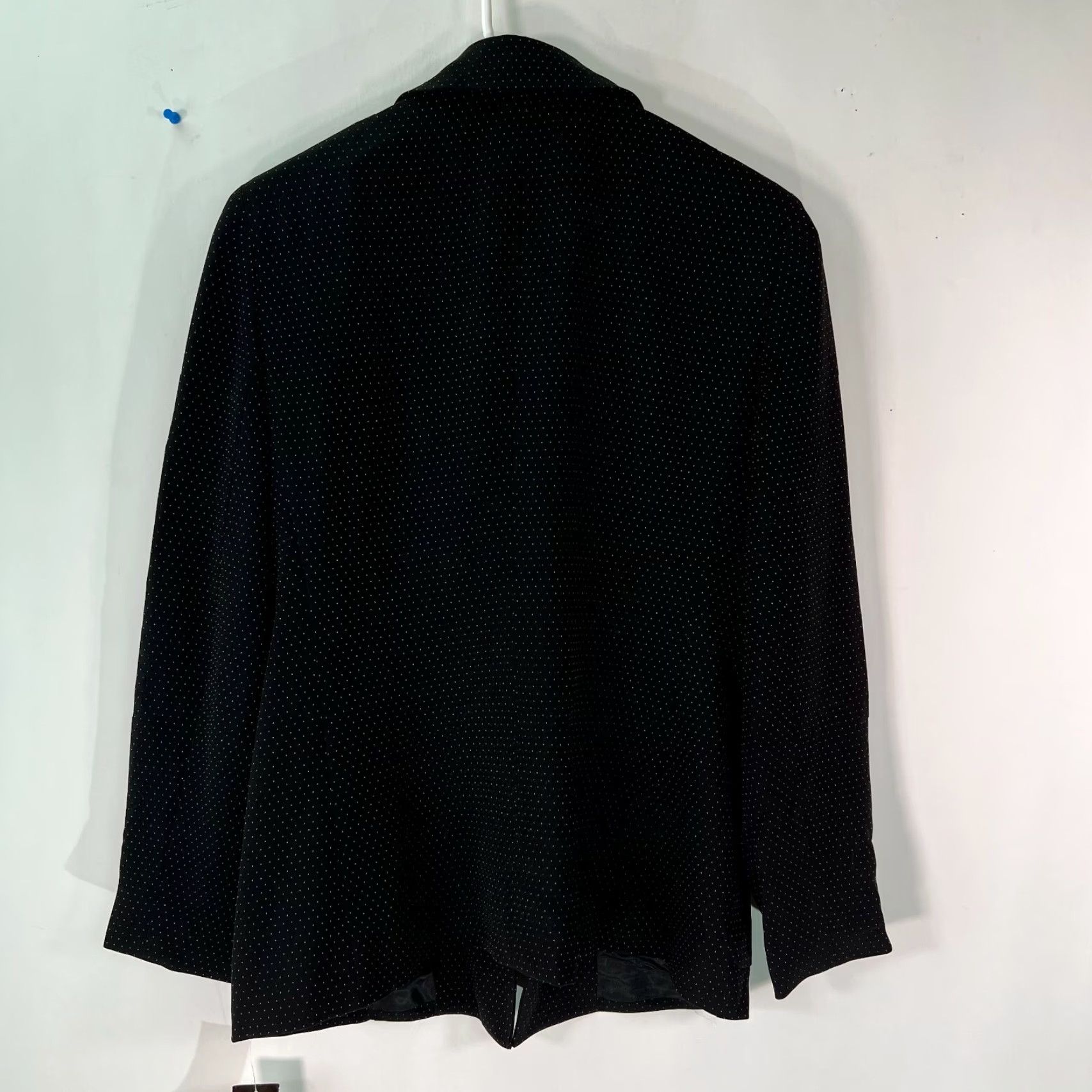 Jones New York Jones New York Womens Blazer Dot Print Black 10 Long Sleeve Formal Jacket 2 Button Notch Lining Acetate Polyester Shirts? Size L / US 10 / IT 46 - 2 Thumbnail
