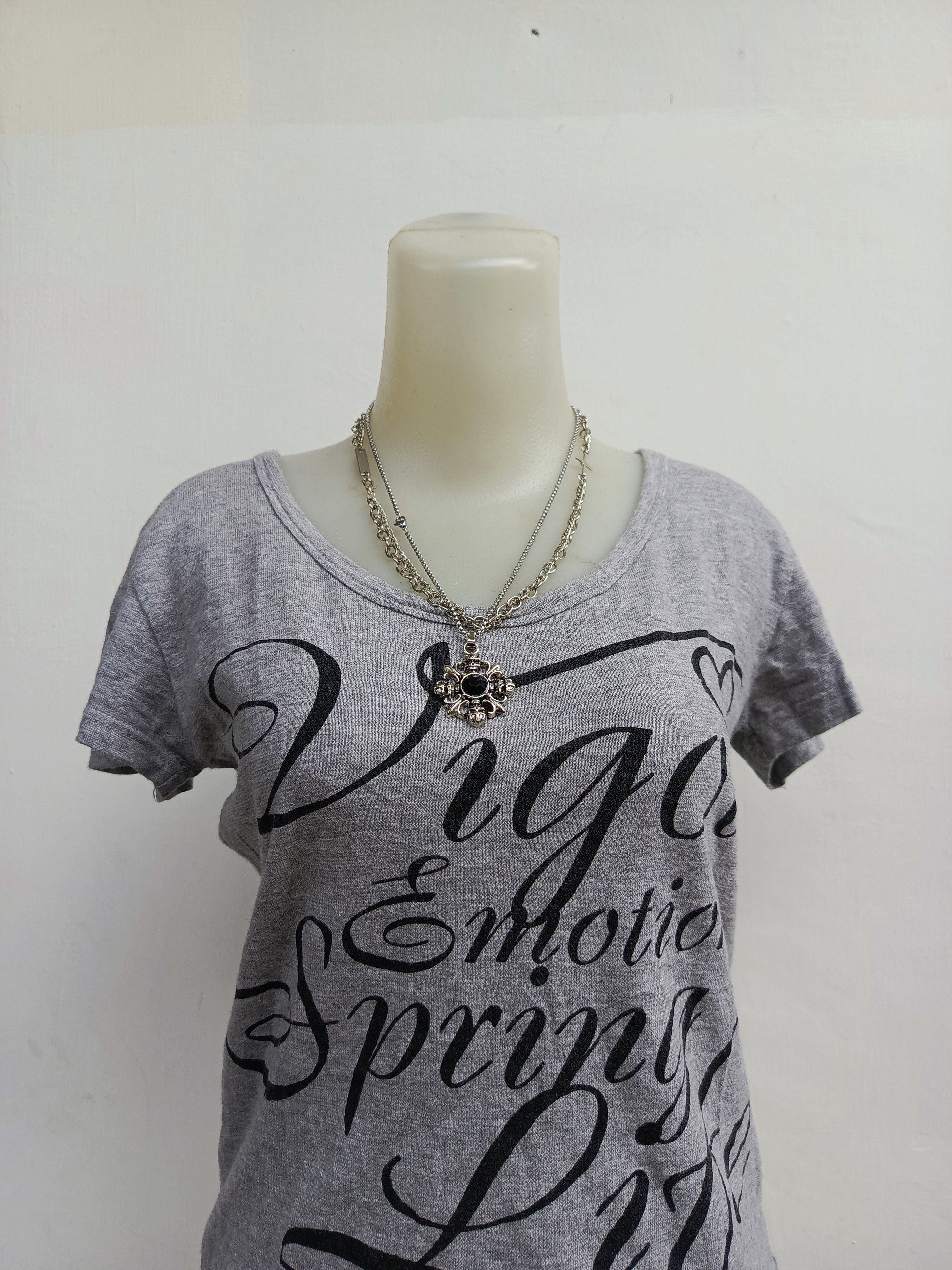 Japanese Brand Space Opera Vigor Emotion Grey T-Shirt Size M / US 6-8 / IT 42-44 - 2 Thumbnail