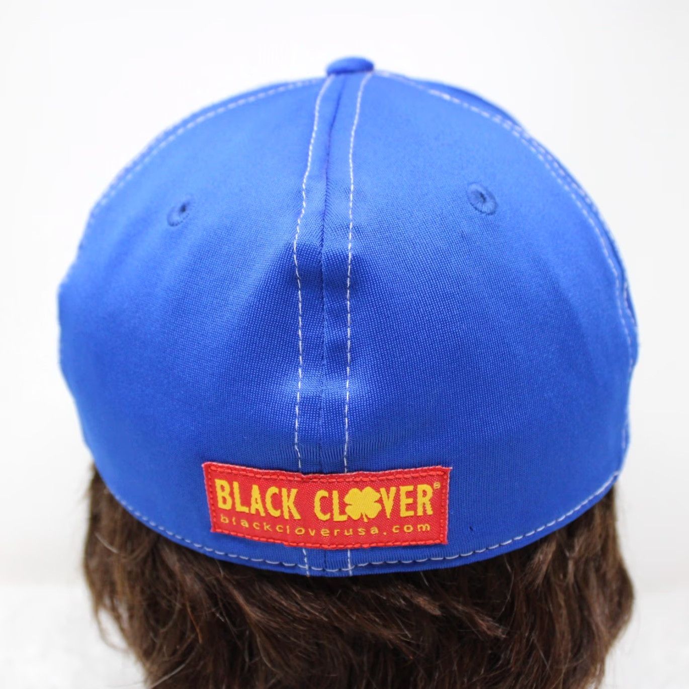 Vintage Black Clover Hat Mens XL Blue 100% Polyester Baseball Cap Sports Knit Style Casual Adjustable Cap Size ONE SIZE - 4 Thumbnail