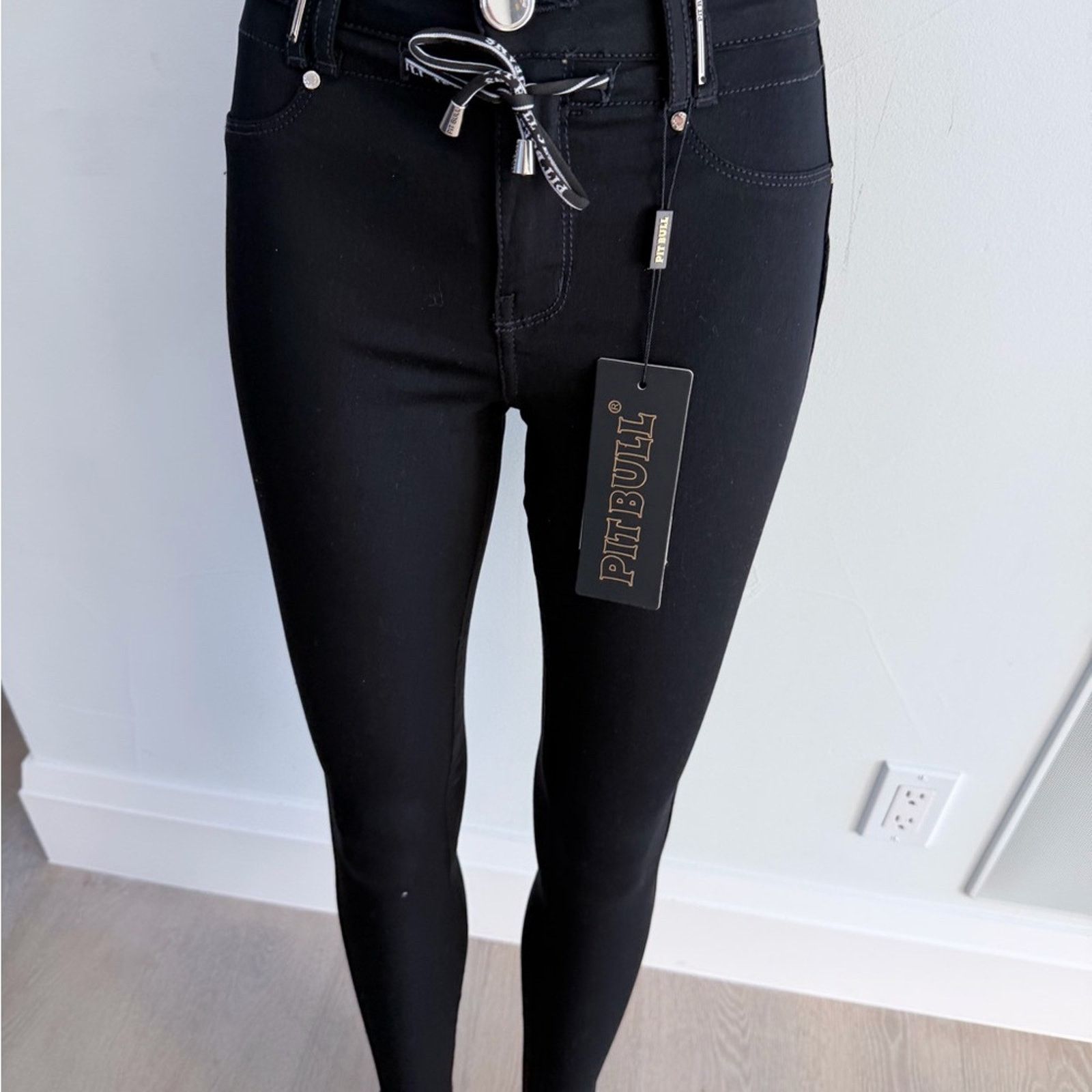 Other Pitbull Stylish Black High-Waisted Butt-Lifting Jeans size 0 Size 25" / US 0 / IT 36 - 5 Thumbnail