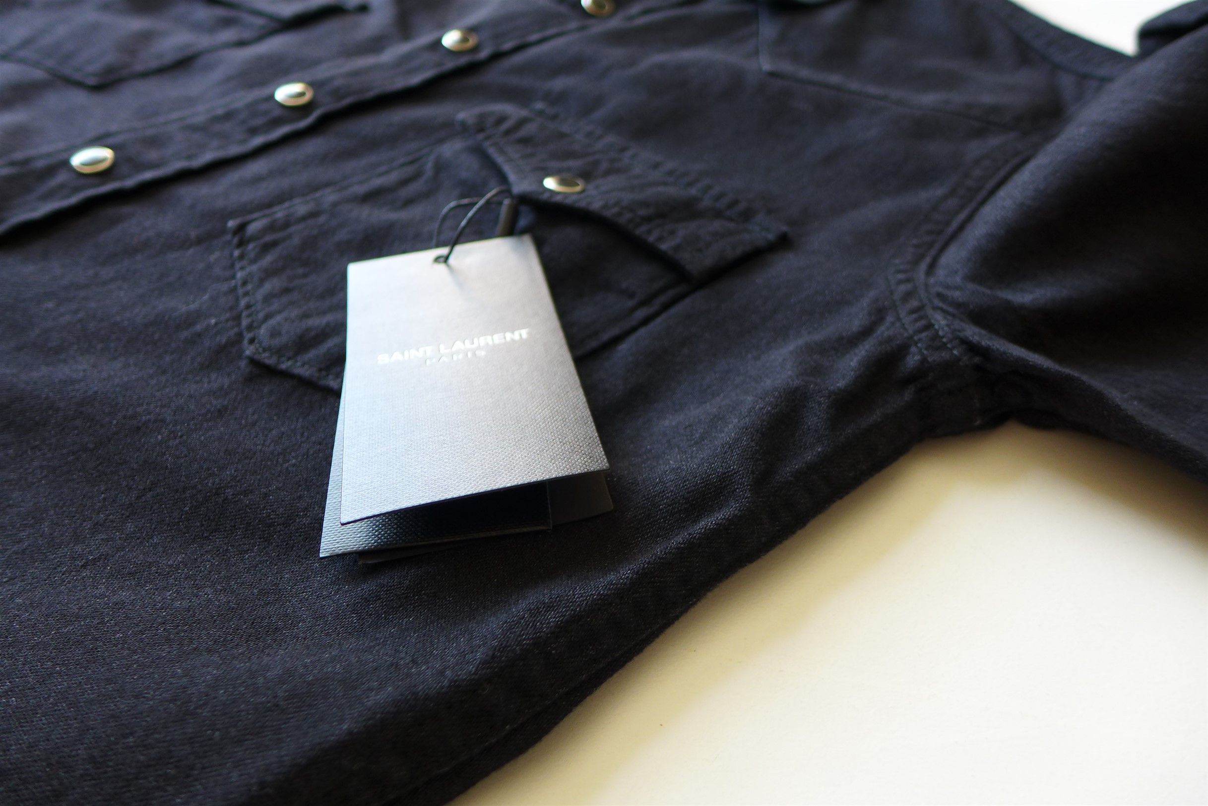 Saint Laurent Paris Saint Laurent Western Shirt - Black Denim Size US S / EU 44-46 / 1 - 12 Thumbnail