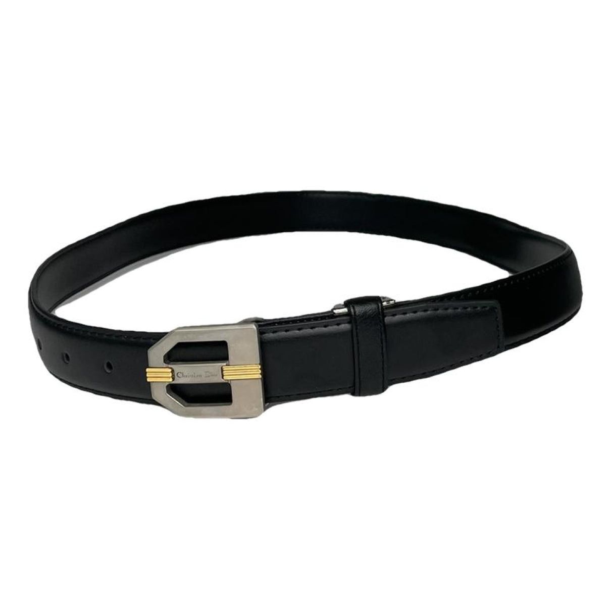 Dior Black Leather Belt Size ONE SIZE - 1 Thumbnail