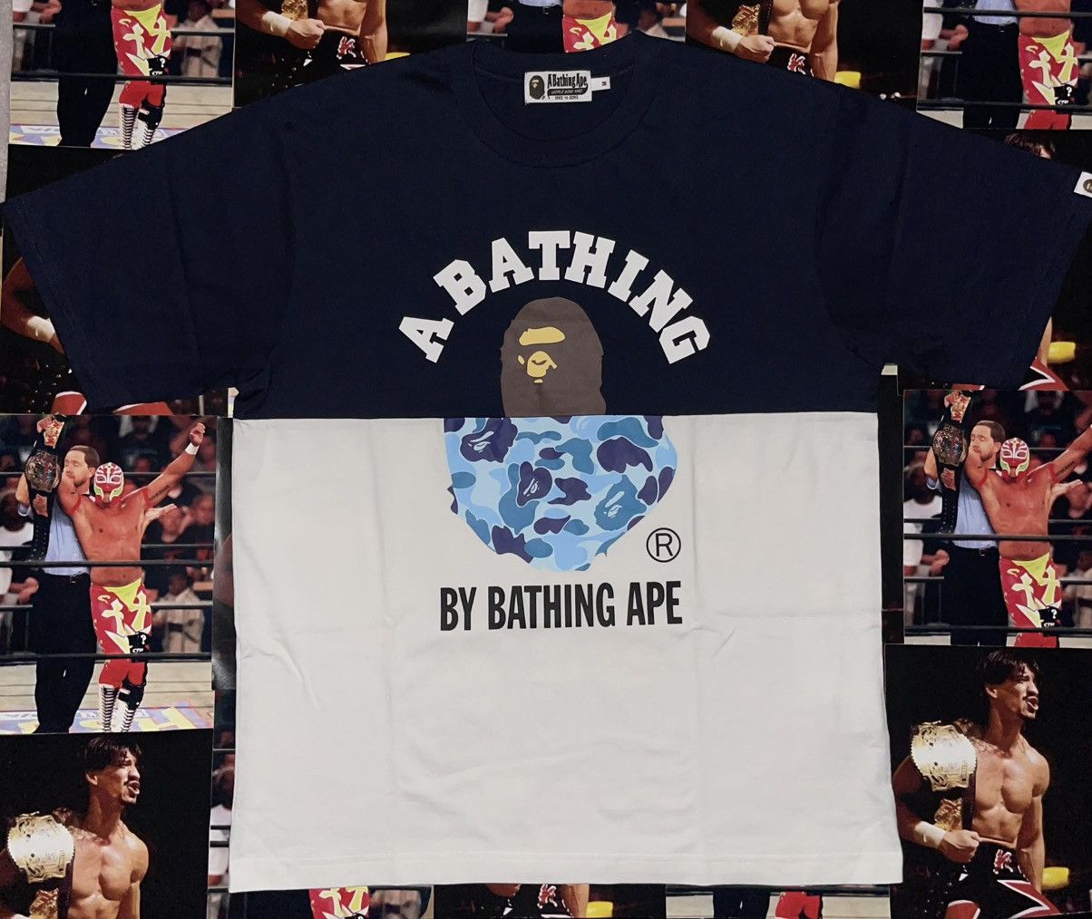 Bape Bape College & By Bathing Ape Relaxed Fit Tee (M) Size US M / EU 48-50 / 2 - 4 Thumbnail