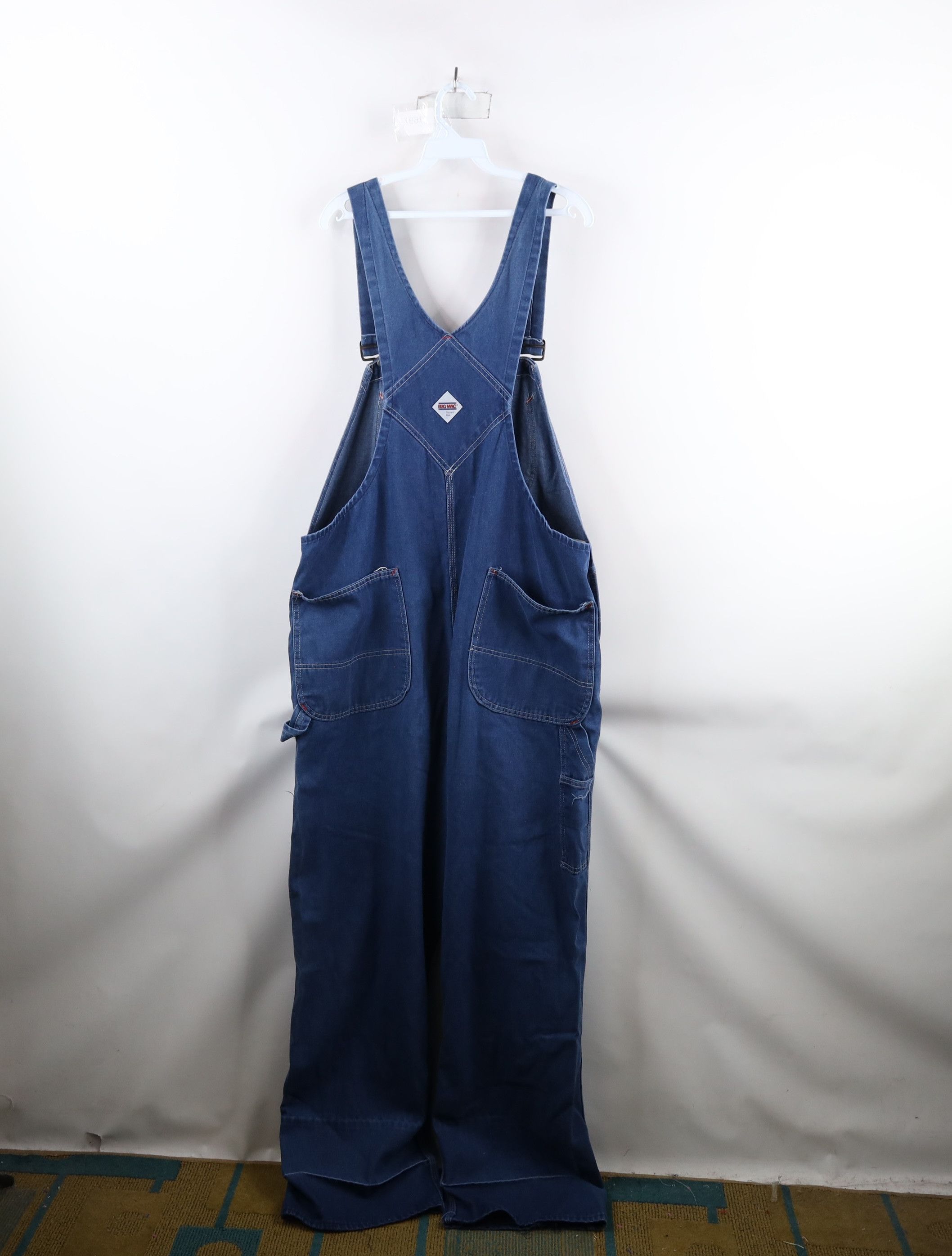 Big Mac × Vintage Vintage 90s Big Mac Faded Square Bak Denim Jean Overalls Size US 42 / EU 58 - 9 Thumbnail