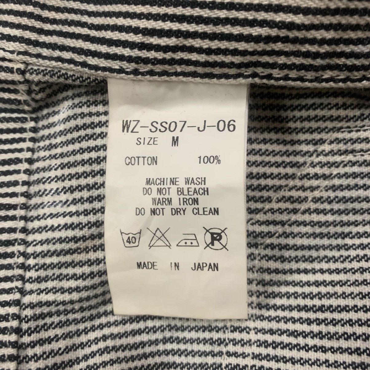 WHIZ LIMITED SS07 Distressed Paint Splatter Hickory Striped Chore Jacket Size US M / EU 48-50 / 2 - 9 Thumbnail
