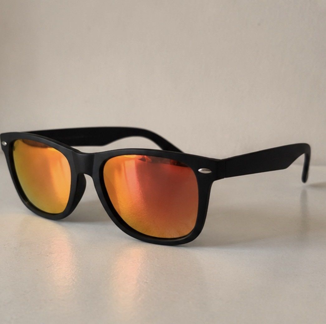 Other Black frame orange mirror lens sunglasses Y2K streetwear Size ONE SIZE - 3 Thumbnail