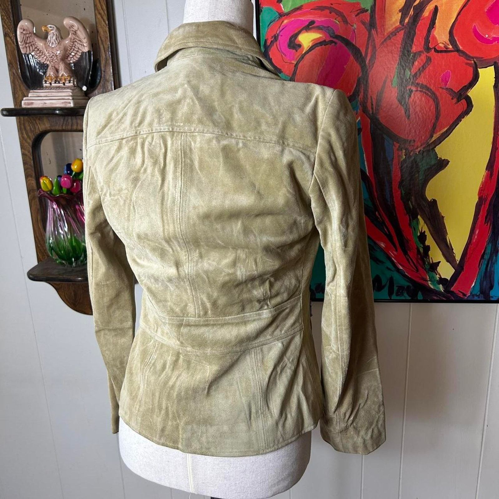 Banana Republic Vintage 90s Banana Republic Suede Genuine Leather Jacket Size XS / US 0-2 / IT 36-38 - 5 Thumbnail