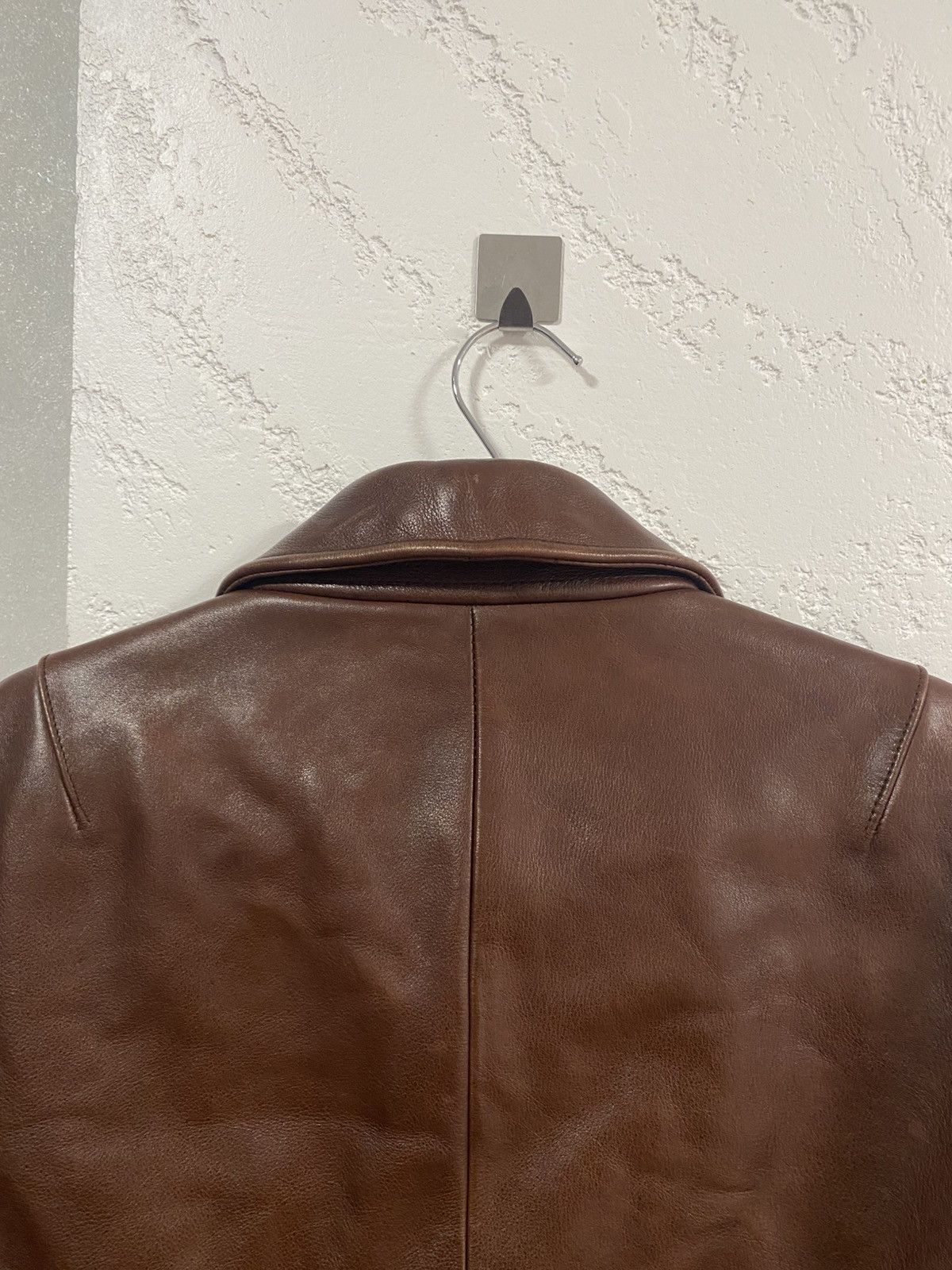 J.Crew J.Crew Brown Thik Leather Jacket Size: M Green Label Size US M / EU 48-50 / 2 - 17 Thumbnail