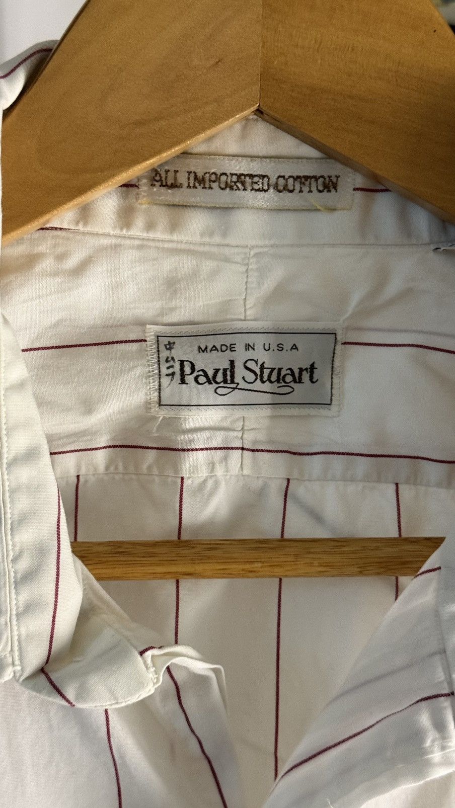 Paul Stuart Vintage PAUL STUART Pinstripe Shirt Made In USA Size US XL / EU 56 / 4 - 5 Thumbnail