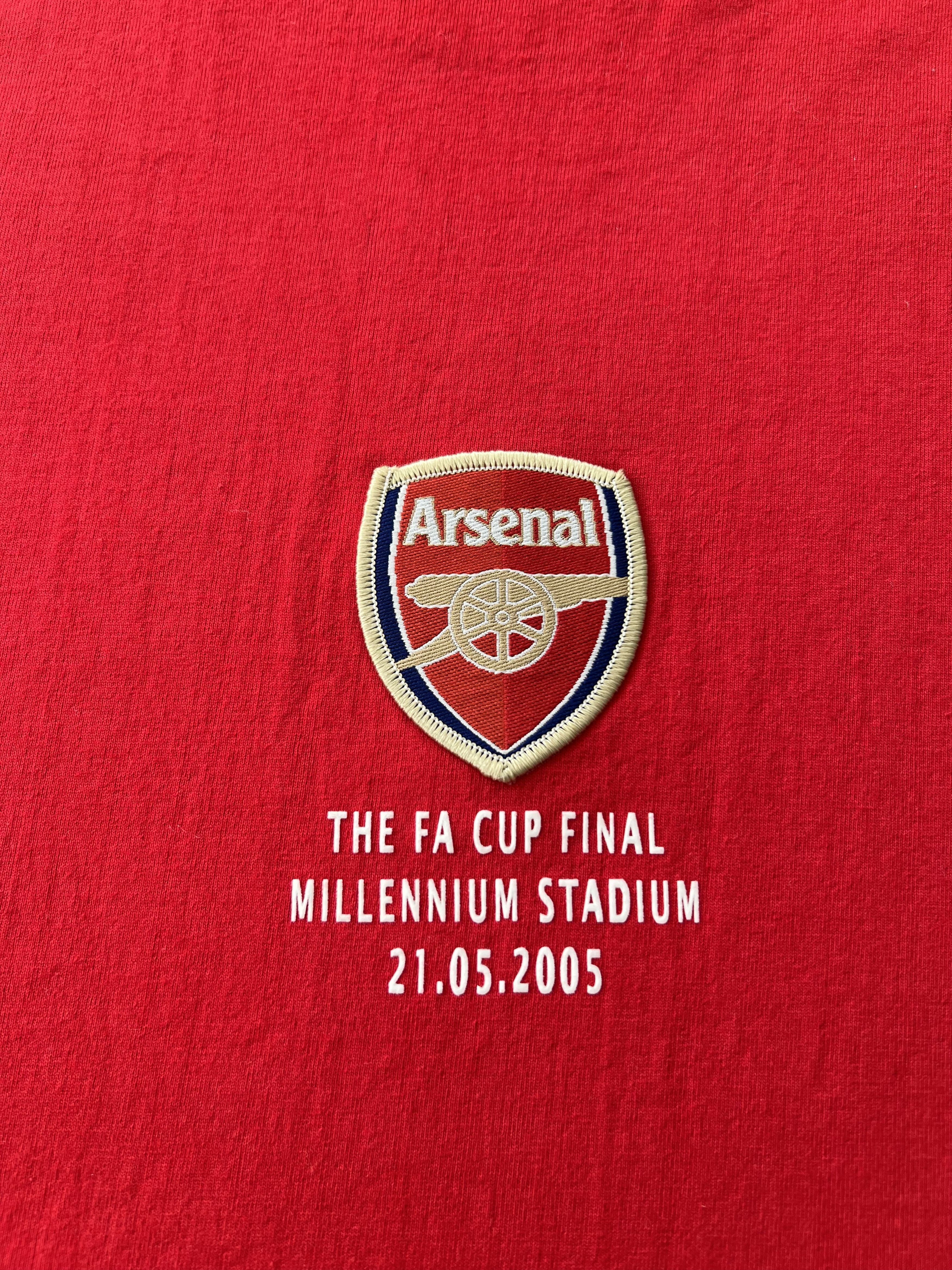 Vintage Vintage 2005 Arsenal FA Cup Final 2005 Red T-shirt Size US XL / EU 56 / 4 - 4 Thumbnail