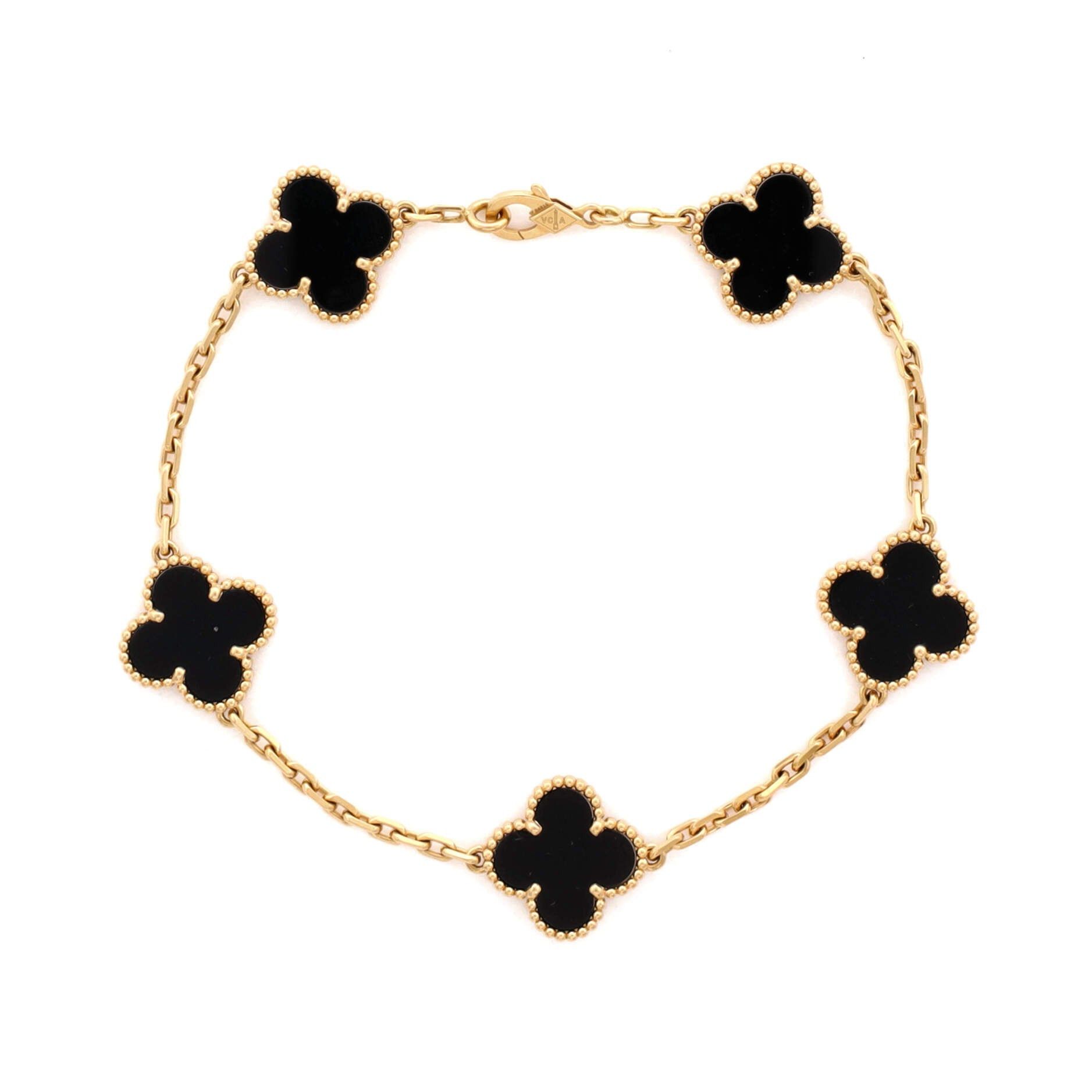 Van Cleef & Arpels Vintage Alhambra 5 Motifs Bracelet Size ONE SIZE - 1 Thumbnail