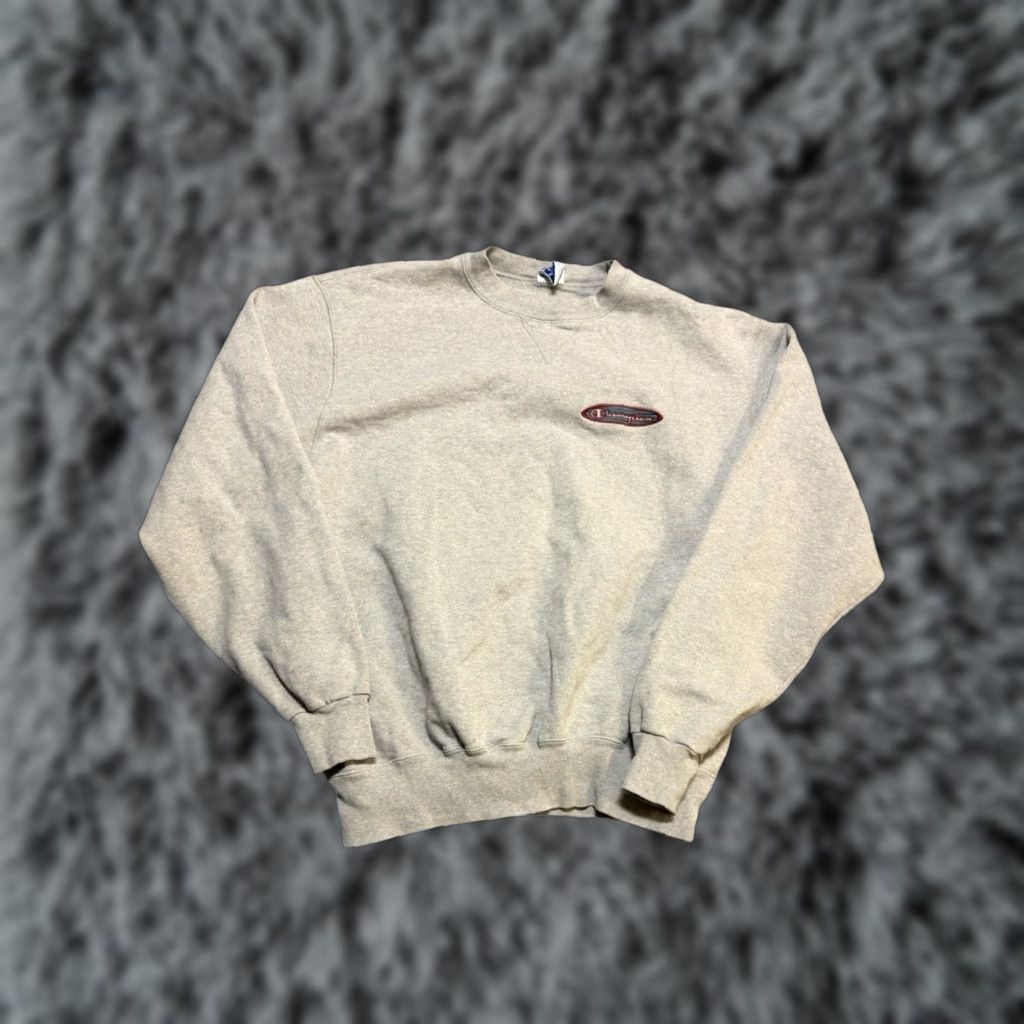 Champion VINTAGE Champion USA Crewneck Sweatshirt Gray XL Embroidered Script Men 90s Pullover Regular Fit Sweatshirt Size US XL / EU 56 / 4 - 1 Thumbnail