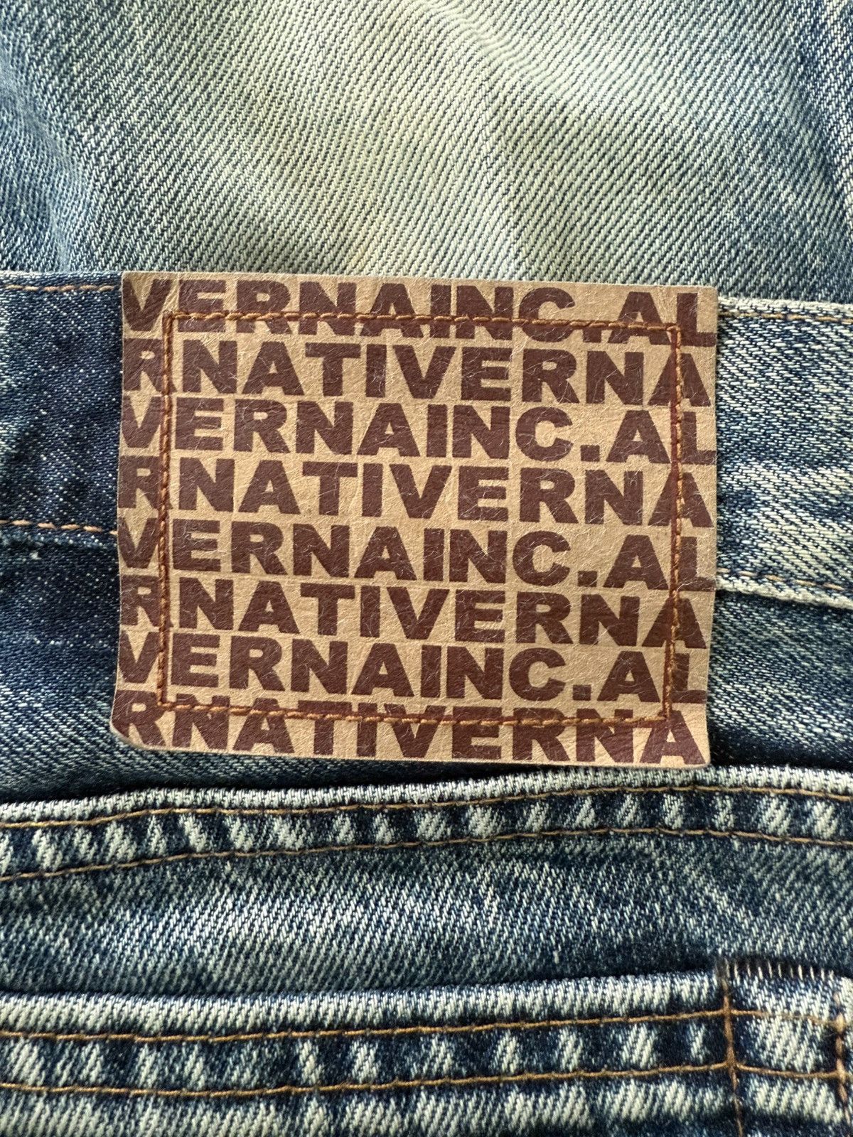 If Six Was Nine Japan Brand RNA Denim Distress Custom Patch Sashiko Style Size US 33 - 7 Thumbnail