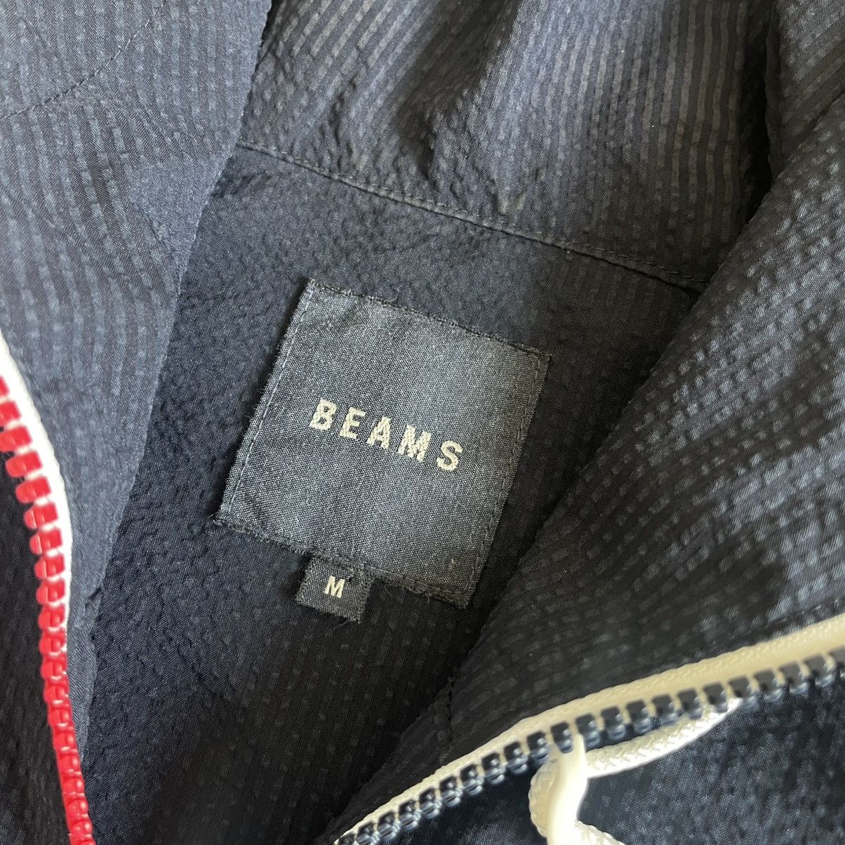Beams Japan BEAMs Seersucker Front Zip Lightweight Hooded Striped Jacket Size US M / EU 48-50 / 2 - 4 Thumbnail