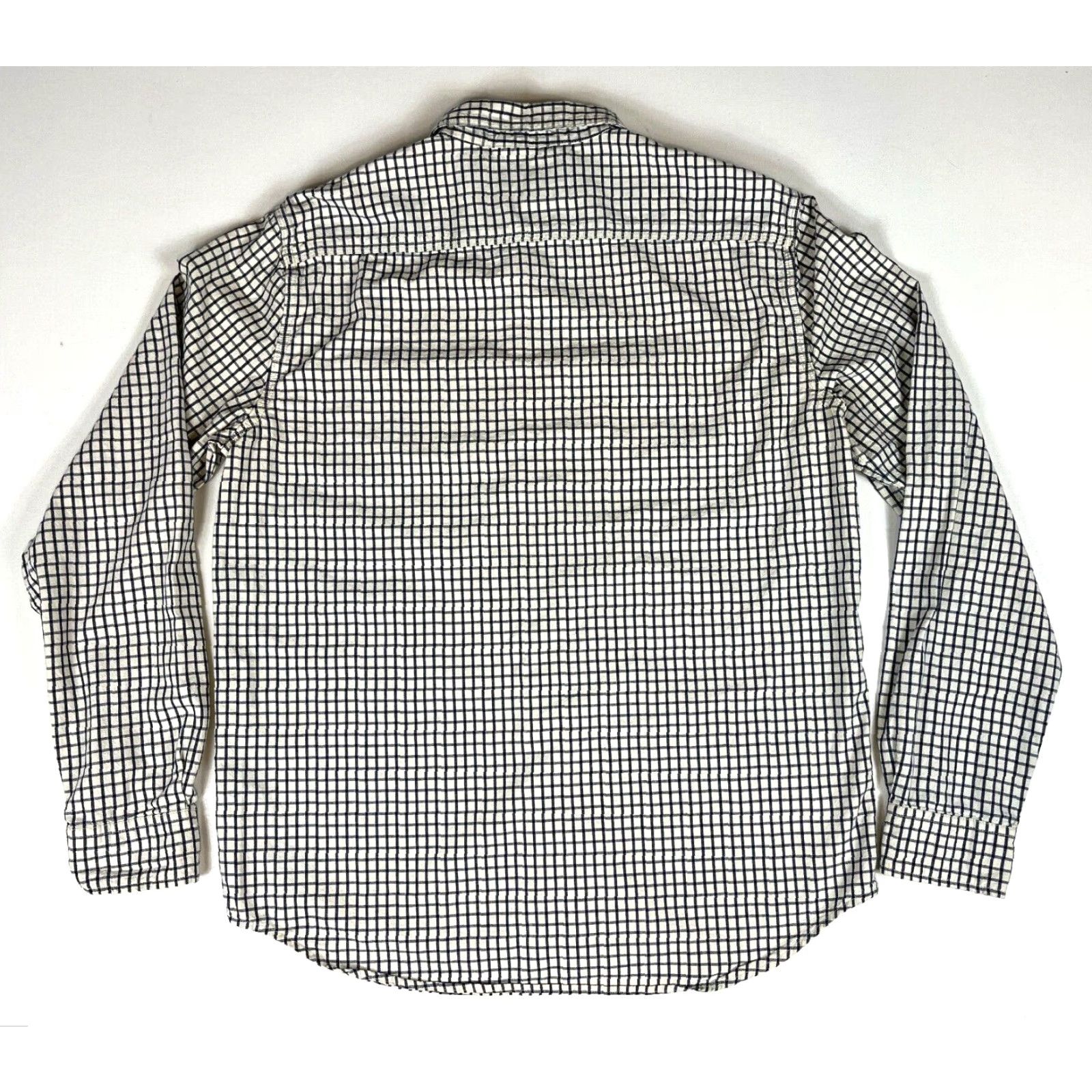 Vintage Ralph Lauren Denim & Supply Button-Up Shirt Mens Cotton Check Long Sleeve Sz L White Navy Size US L / EU 52-54 / 3 - 4 Thumbnail