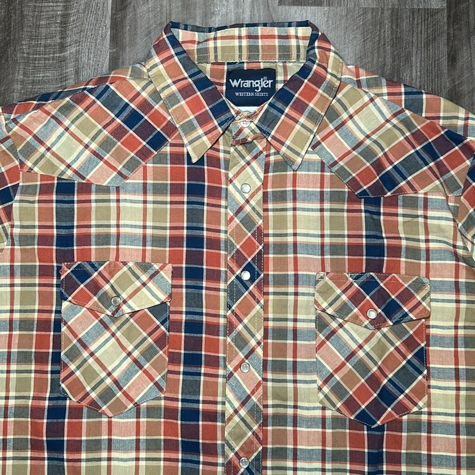 Wrangler Wrangler Western Long Sleeve Pearl Snap Button - XL Size US XL / EU 56 / 4 - 5 Thumbnail