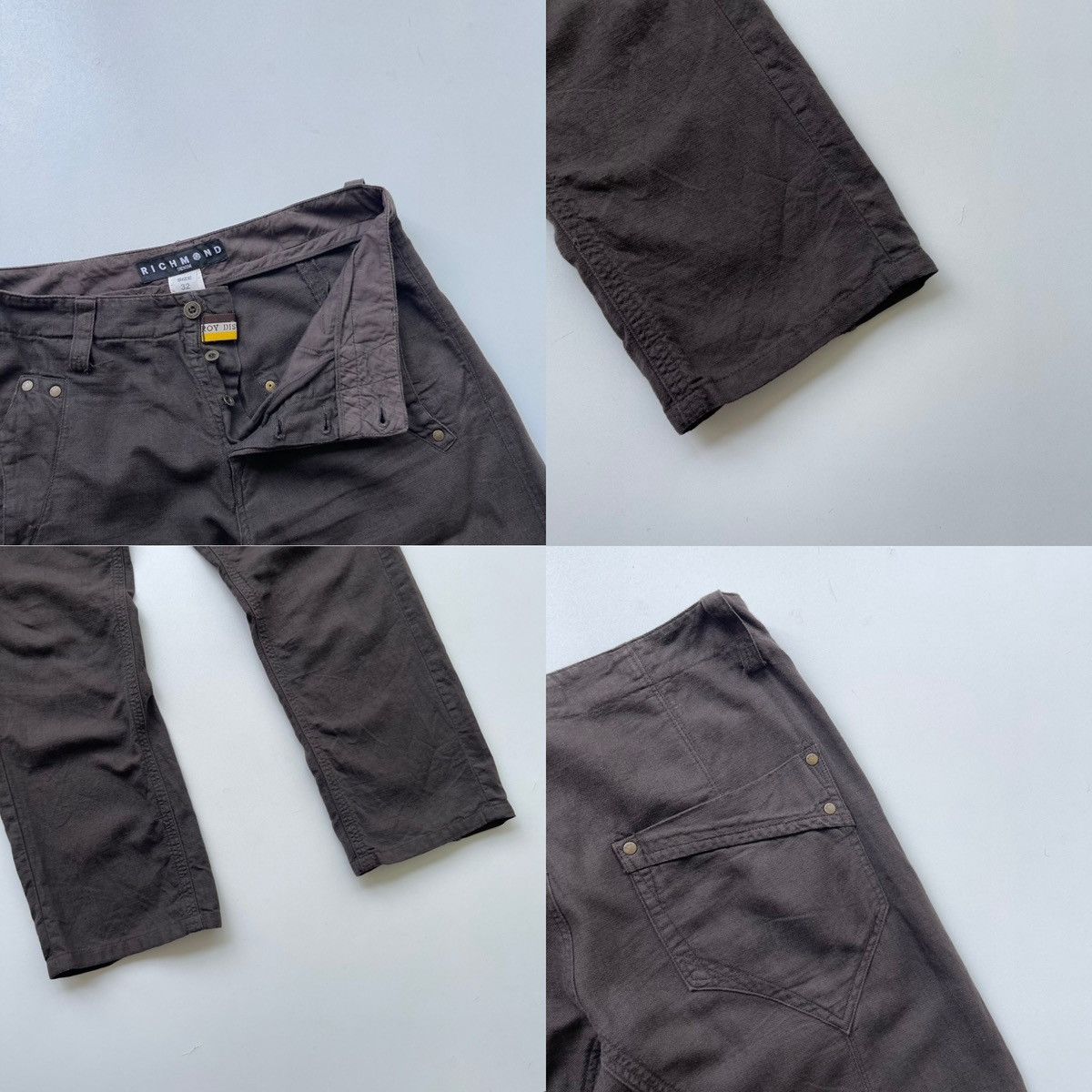 Richmond Denim Richmond Denim Cotton/Linen Baggy Vintage Pants Brown Size US 32 / EU 48 - 5 Thumbnail