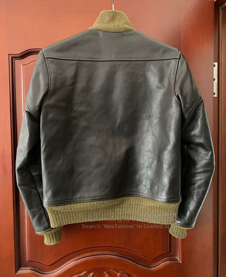 The Real McCoy's The Real McCoys Green threaded leather jacket Size US XXS / EU 40 - 2 Thumbnail