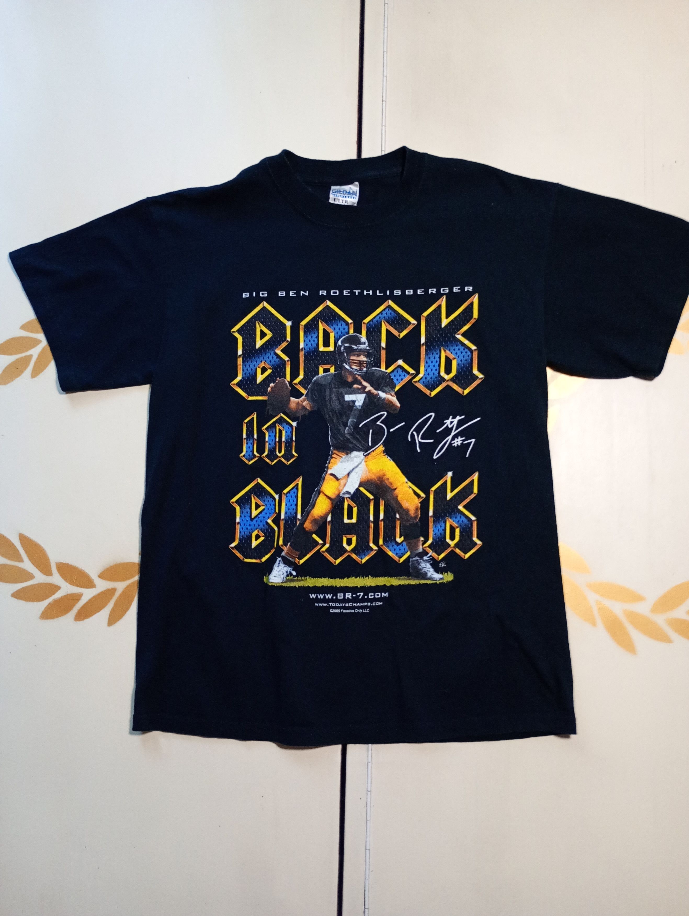 Gildan Gildan NFL Big Ben Back in Black T-Shirt 2005 Size US M / EU 48-50 / 2 - 1 Thumbnail