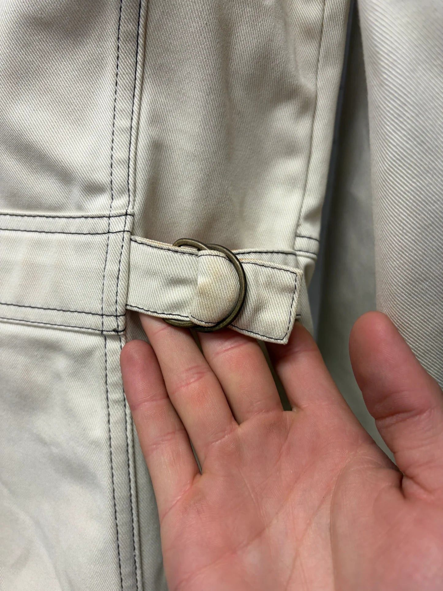 Gucci Mid 2000s Gucci by Frida Giannini Western Denim Cream White Work Jacket Size US S / EU 44-46 / 1 - 5 Thumbnail