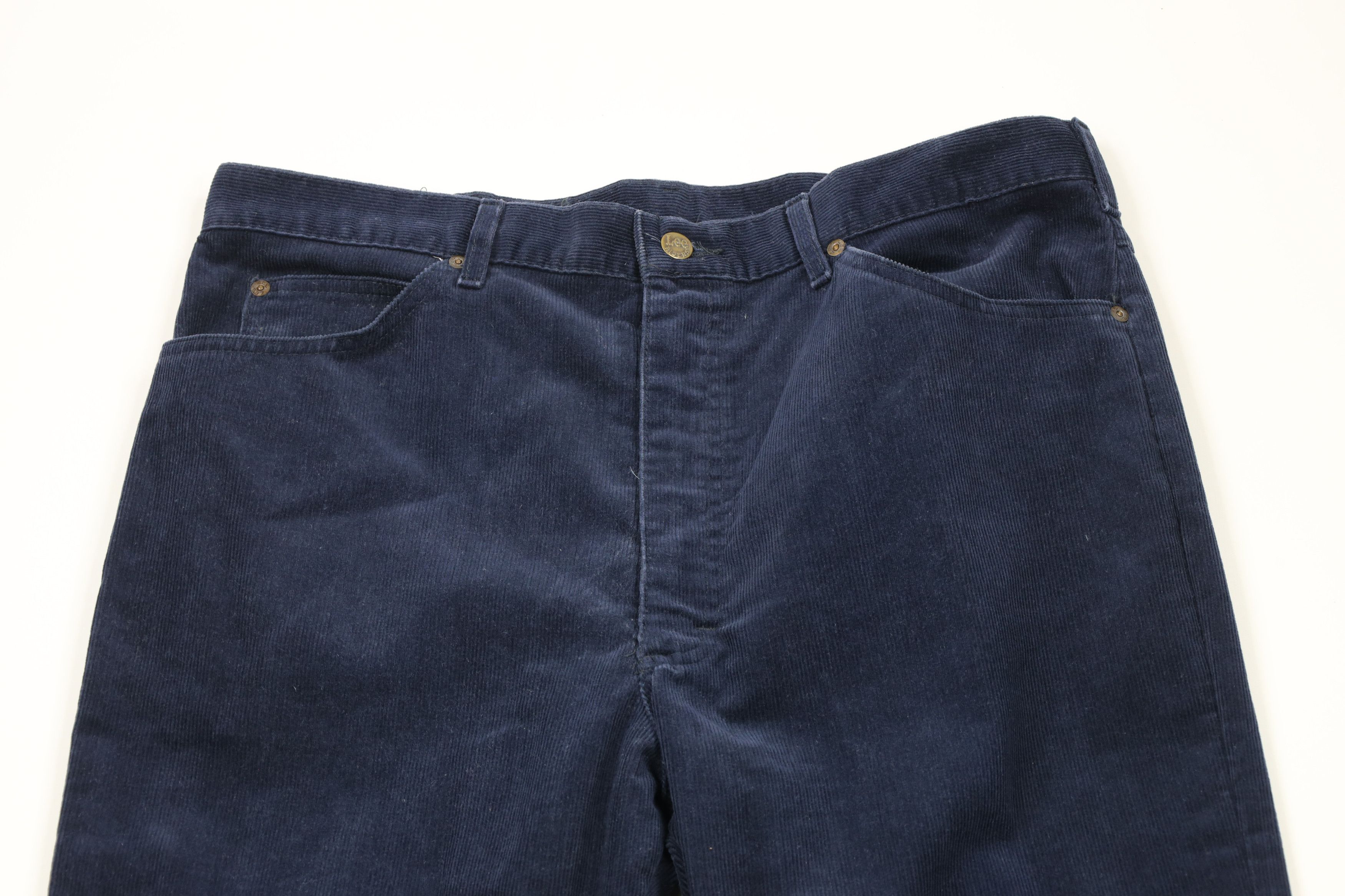 Lee × Vintage Vintage 90s Lee Straight Leg Corduroy Chino Pants Blue USA Size US 36 / EU 52 - 2 Thumbnail