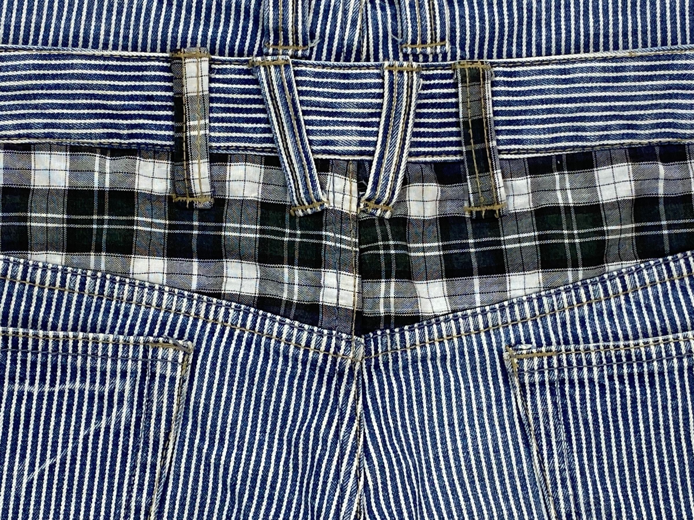 Other Dominates Stripes Hickory Double Waist Distressed Jeans Size US 31 - 9 Thumbnail