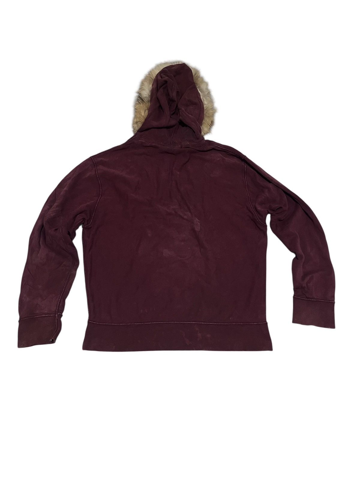 Isamu Katayama Backlash Y2K Cyber Ecko Unltd Fur Hoodie Maroon Washed Size US XL / EU 56 / 4 - 2 Thumbnail