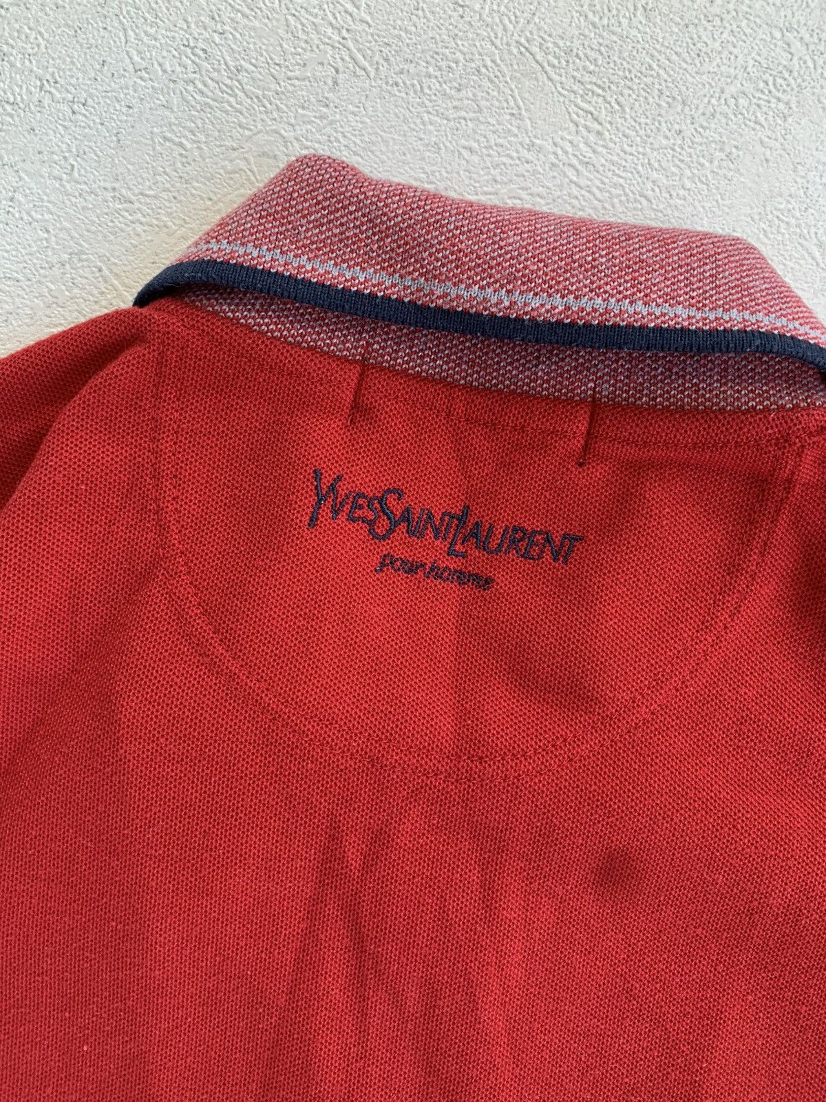 Yves Saint Laurent Yves Saint Lauren Pour Homme Red Longsleeve Shirt Size US L / EU 52-54 / 3 - 18 Thumbnail