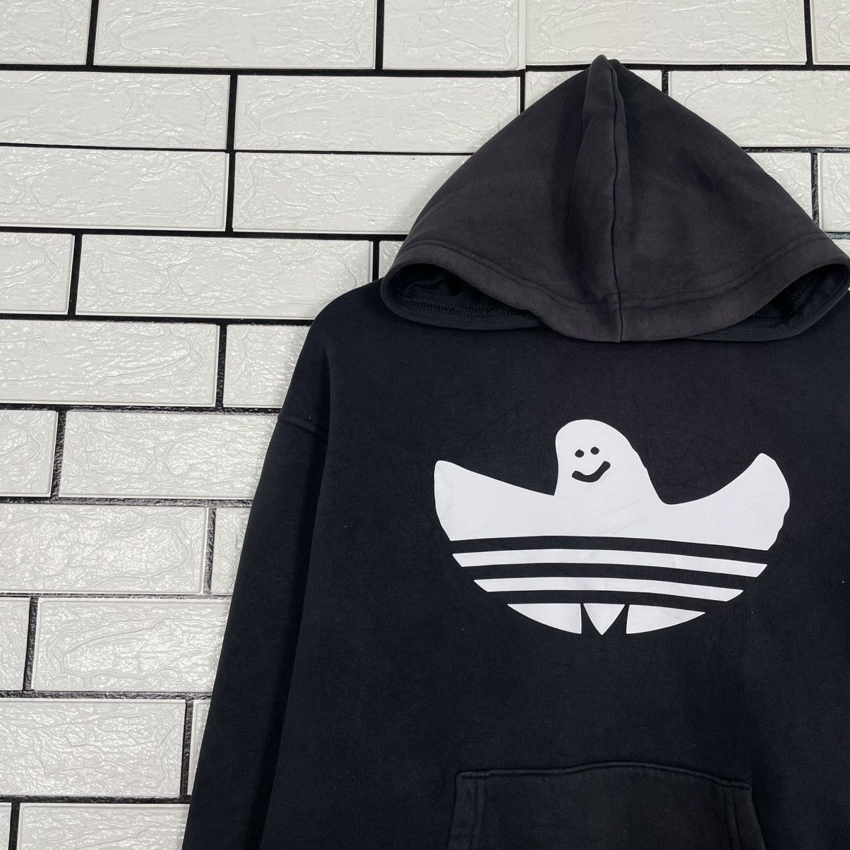 Adidas Adidas Big Logo Black Pullover Hoodie Size US M / EU 48-50 / 2 - 6 Thumbnail