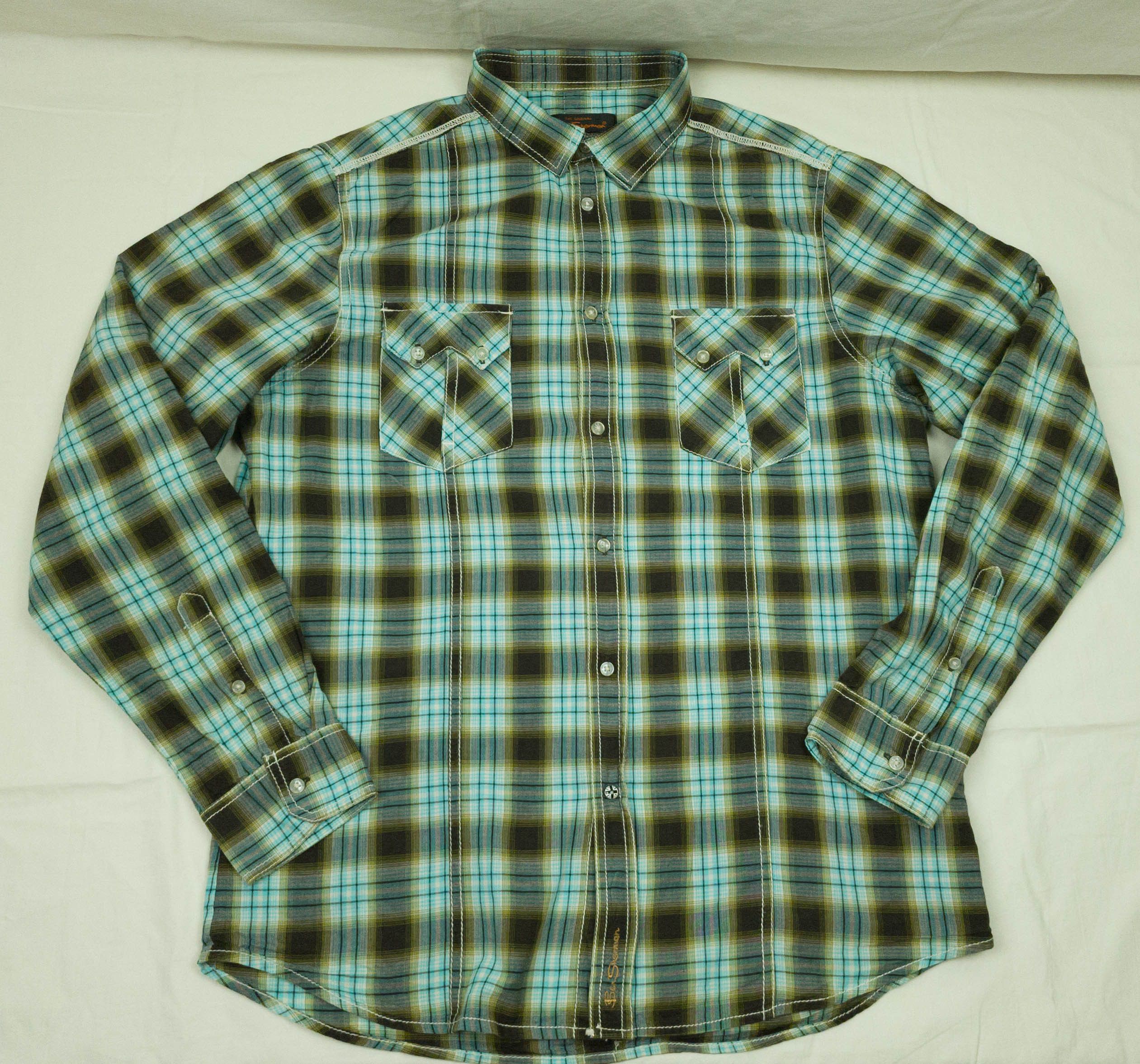 Ben Sherman BEN SHERMAN SHIRT LONG SLEEVE COTTON SIZE L VGC Size US L / EU 52-54 / 3 - 3 Thumbnail