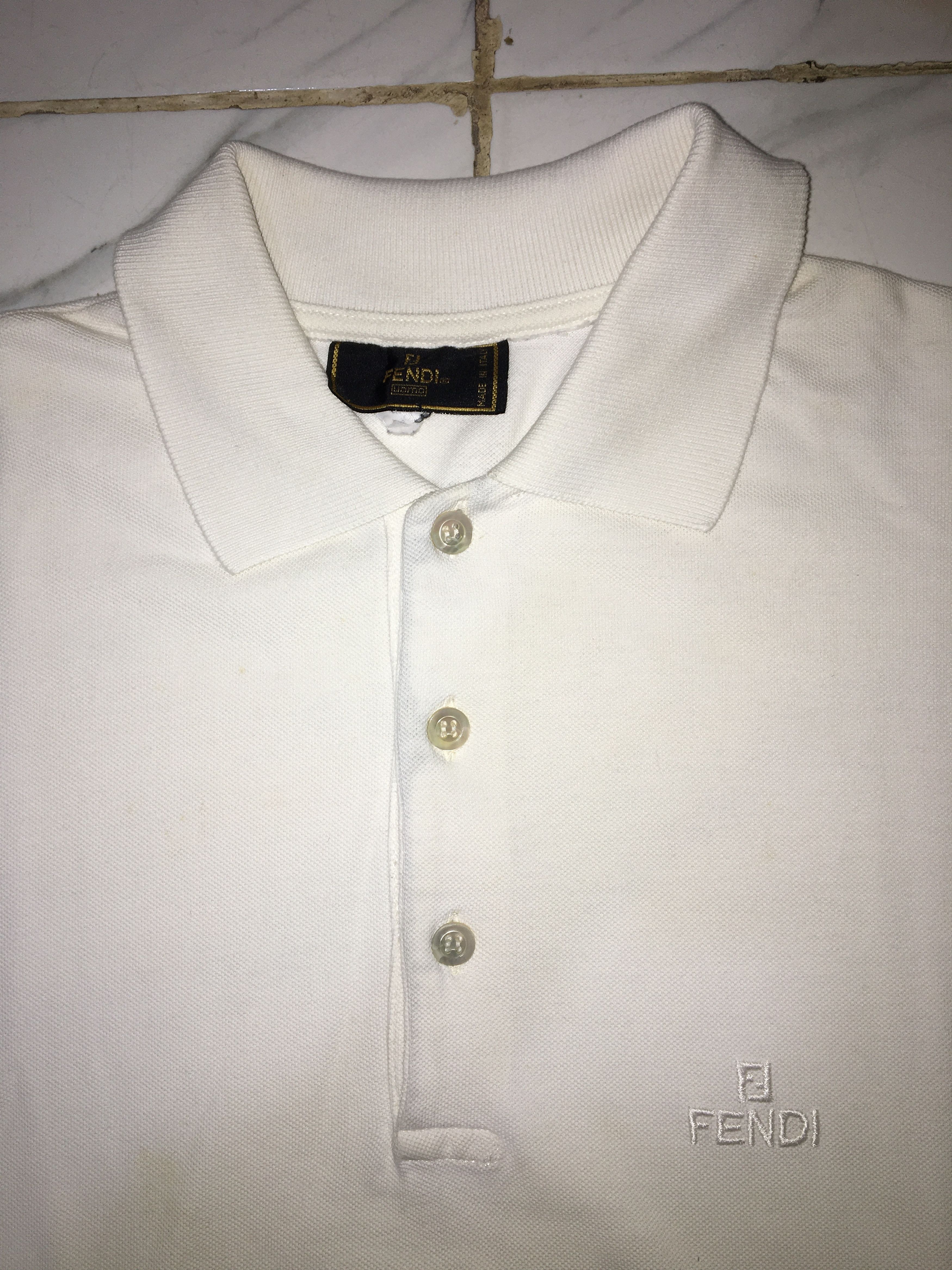 Fendi × Vintage Vintage Fendi Polo Shirt Size US L / EU 52-54 / 3 - 2 Thumbnail