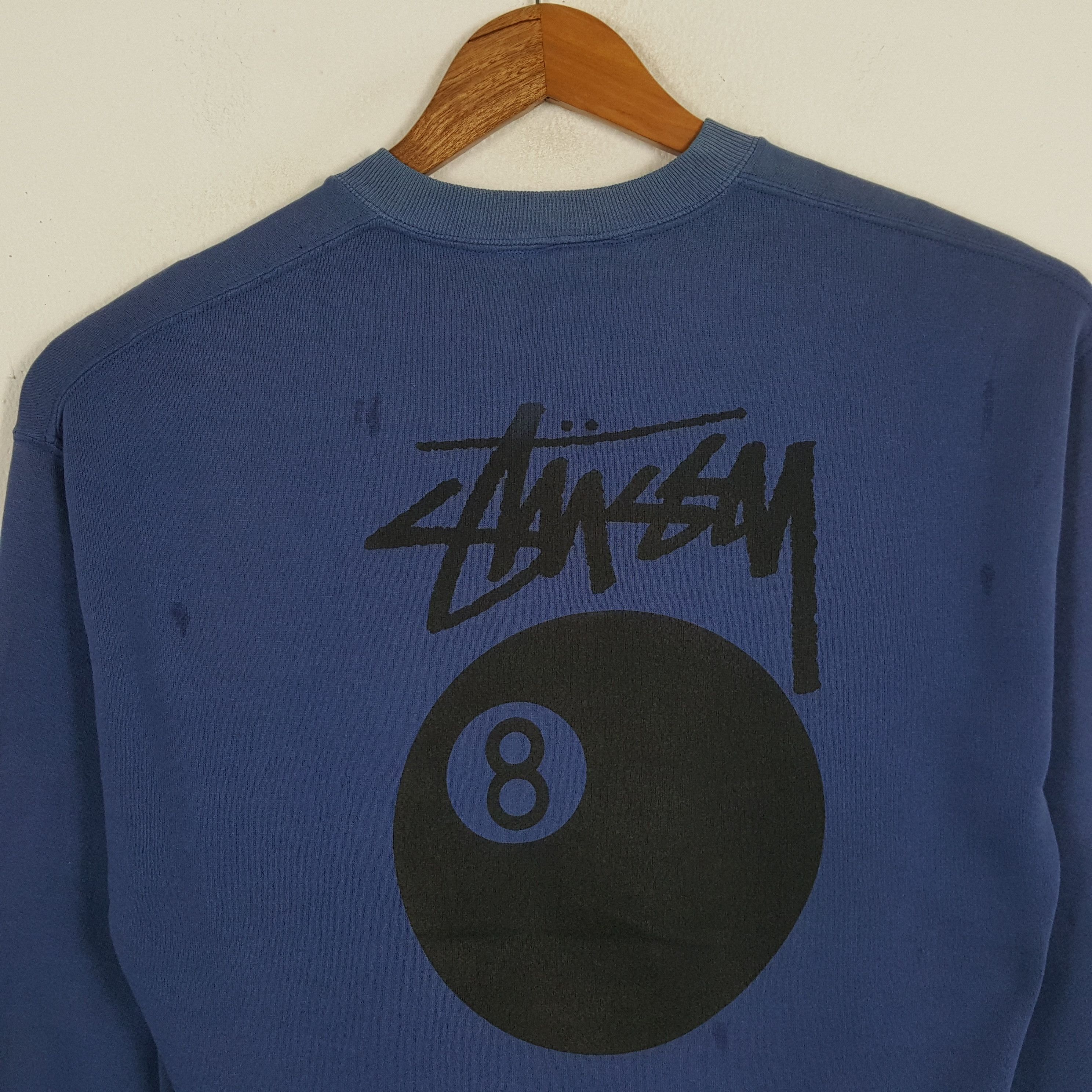 Stussy × Vintage Vintage STUSSY x 8 Ball Streetwear Skateboard Sweatshirts Size US M / EU 48-50 / 2 - 2 Thumbnail
