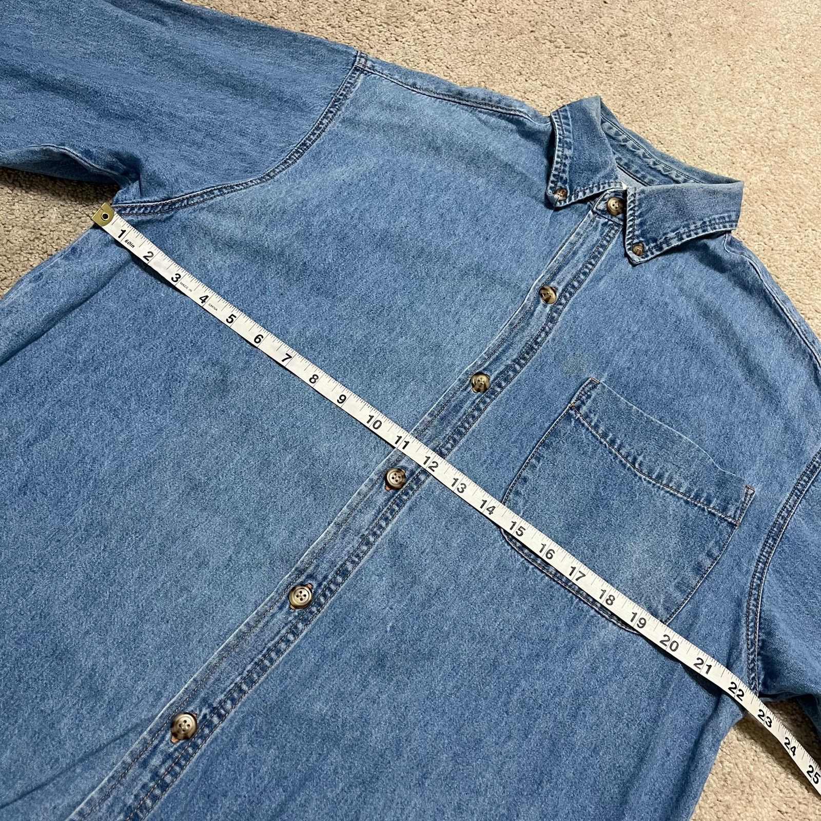 Other Vintage Union Bay Deep Faded Blue Denim Button Up Medium Size US M / EU 48-50 / 2 - 7 Thumbnail