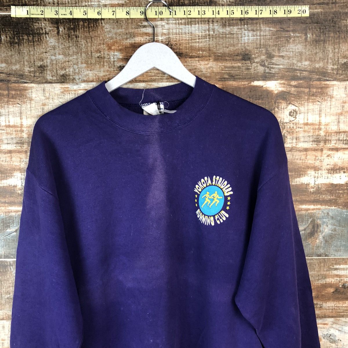 Vintage 99' Yokota Striders Running Club Purple Sweatshirt #A2059 Size US M / EU 48-50 / 2 - 11 Thumbnail