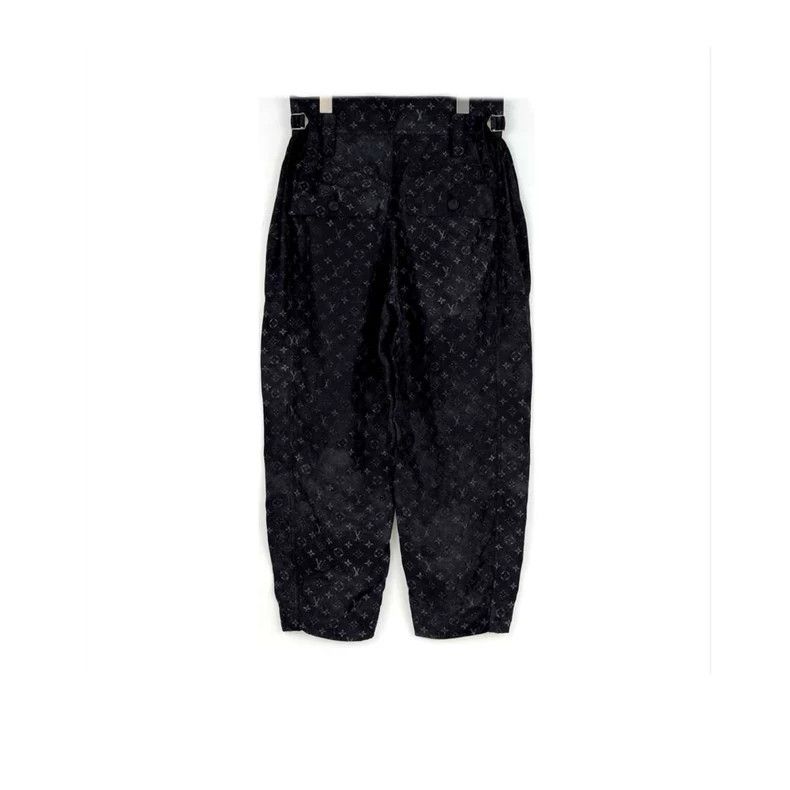 Louis Vuitton Louis Vuitton Dirty black and grey silk cropped pants with Size US 42 / EU 58 - 2 Thumbnail