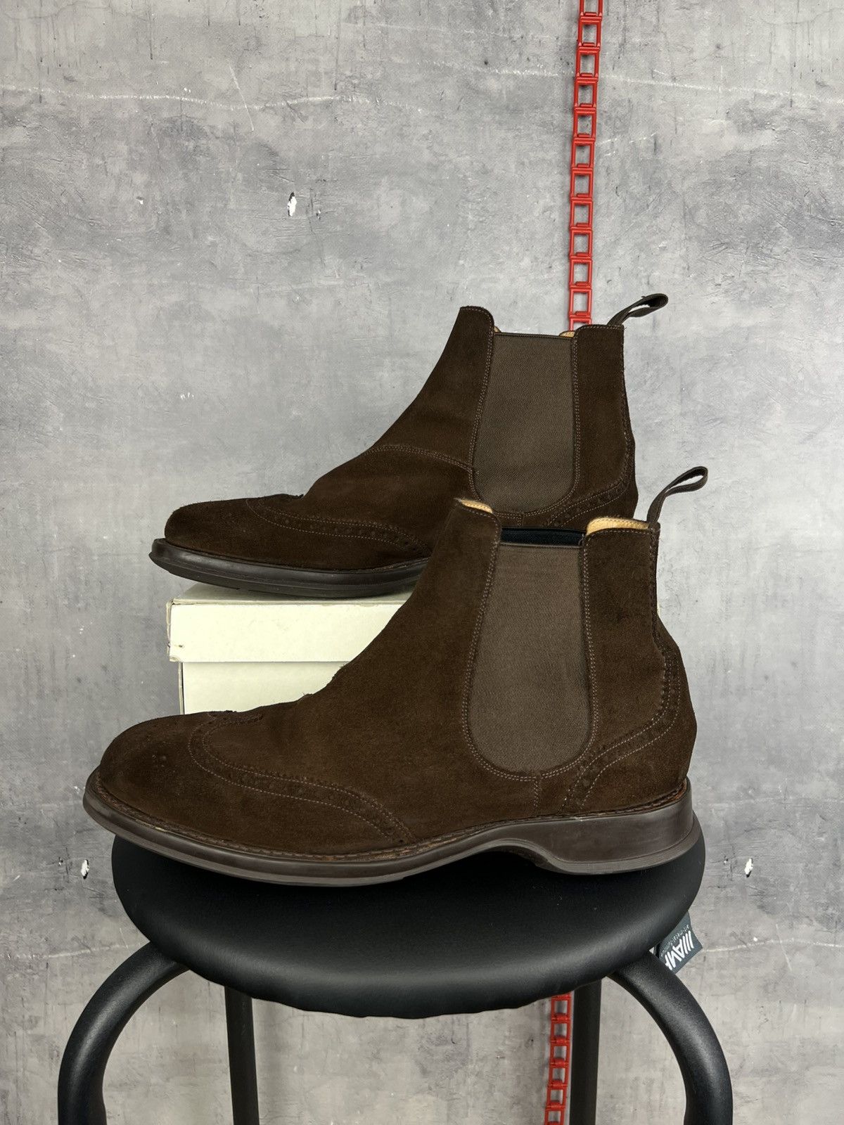 Church's Church's Brown Suede Chelsea Boots Shoes UK 9 F US 10 EU 43 Size US 10 / EU 43 - 6 Thumbnail