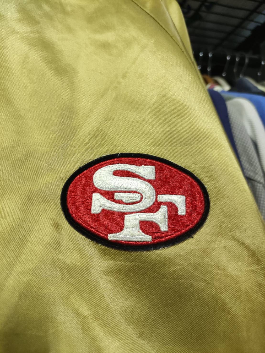 NFL Vtg 90's NFL San Francisco 49ers USA Satin Bomber Jacket Size US L / EU 52-54 / 3 - 4 Thumbnail