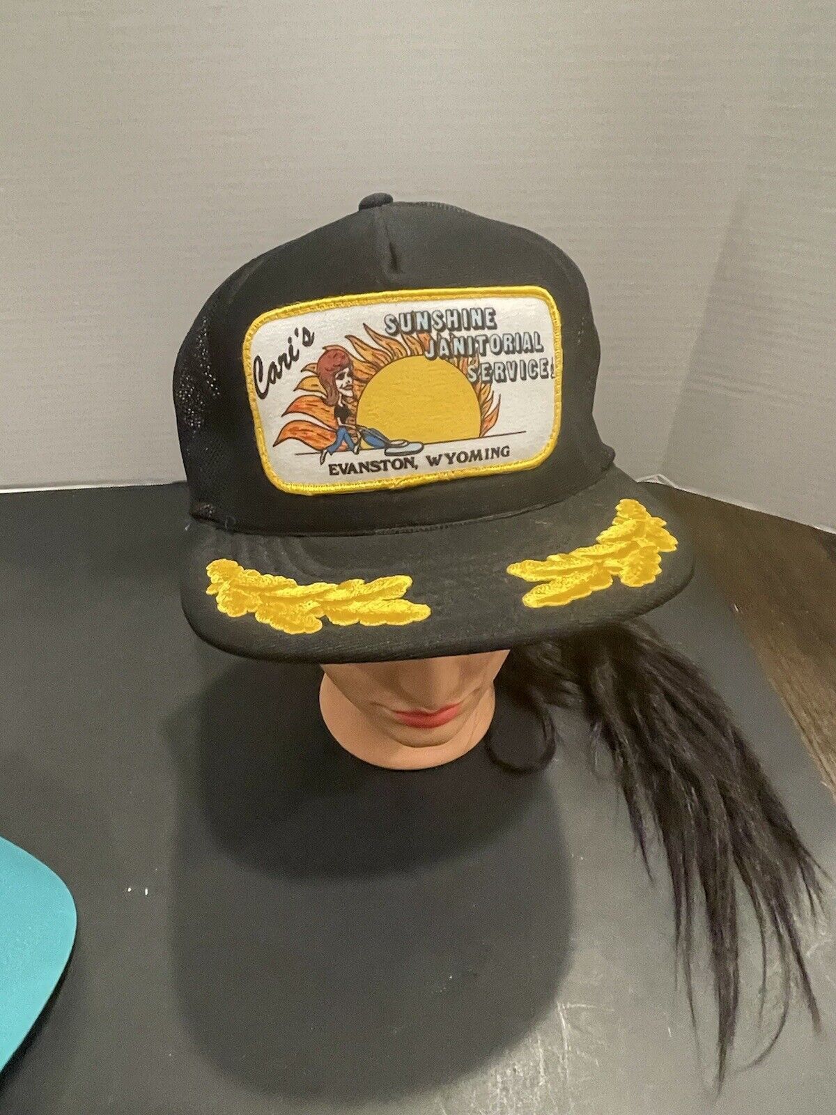 image of Snap Back Vintage 70's 80's Trucker Hat Cari’S Sunshine Janitorial Serv, Men's