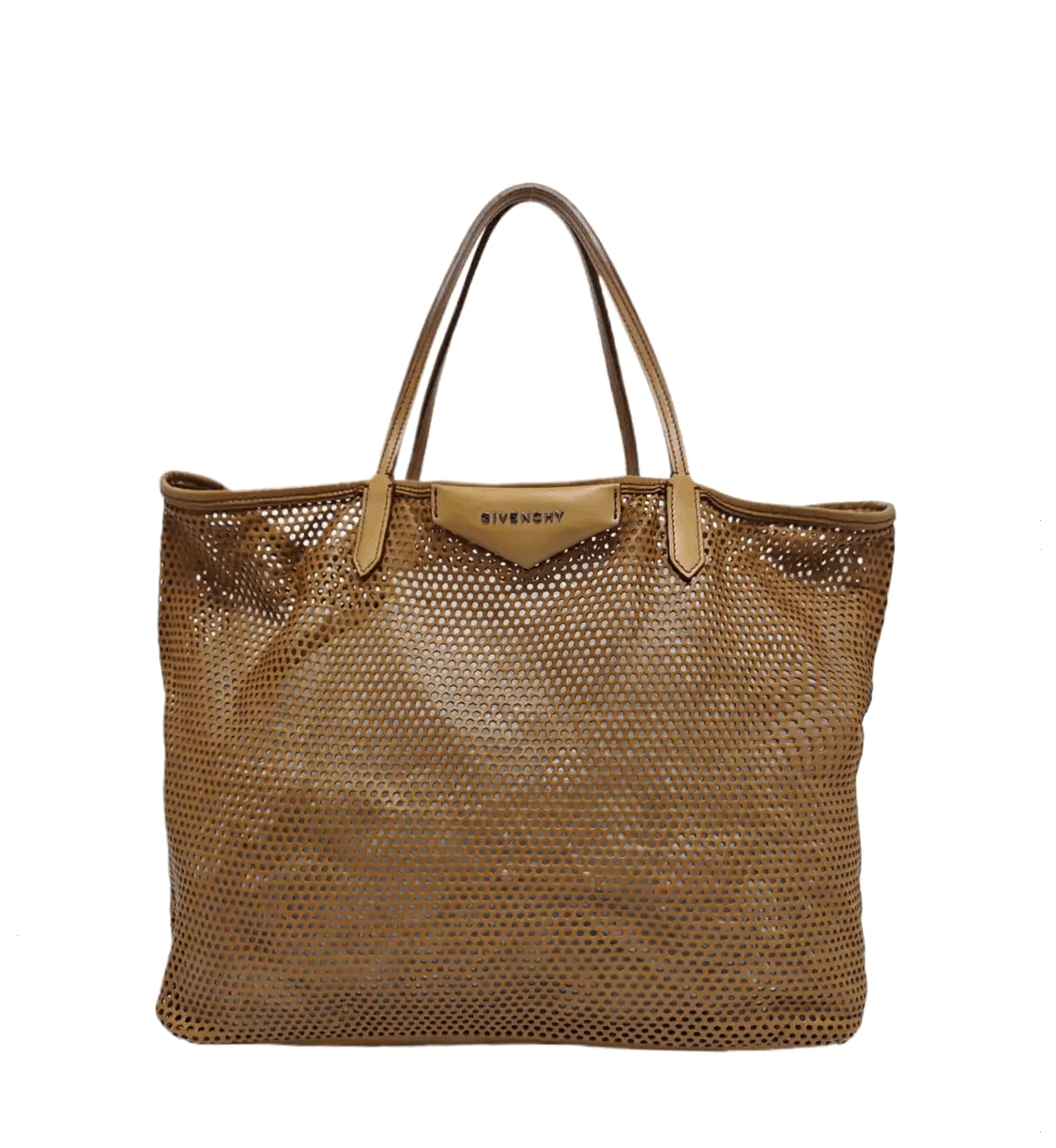 Givenchy GIVENCHY Antigona brown leather cutout handbag silver hardware sub-pocket Size ONE SIZE - 1 Thumbnail