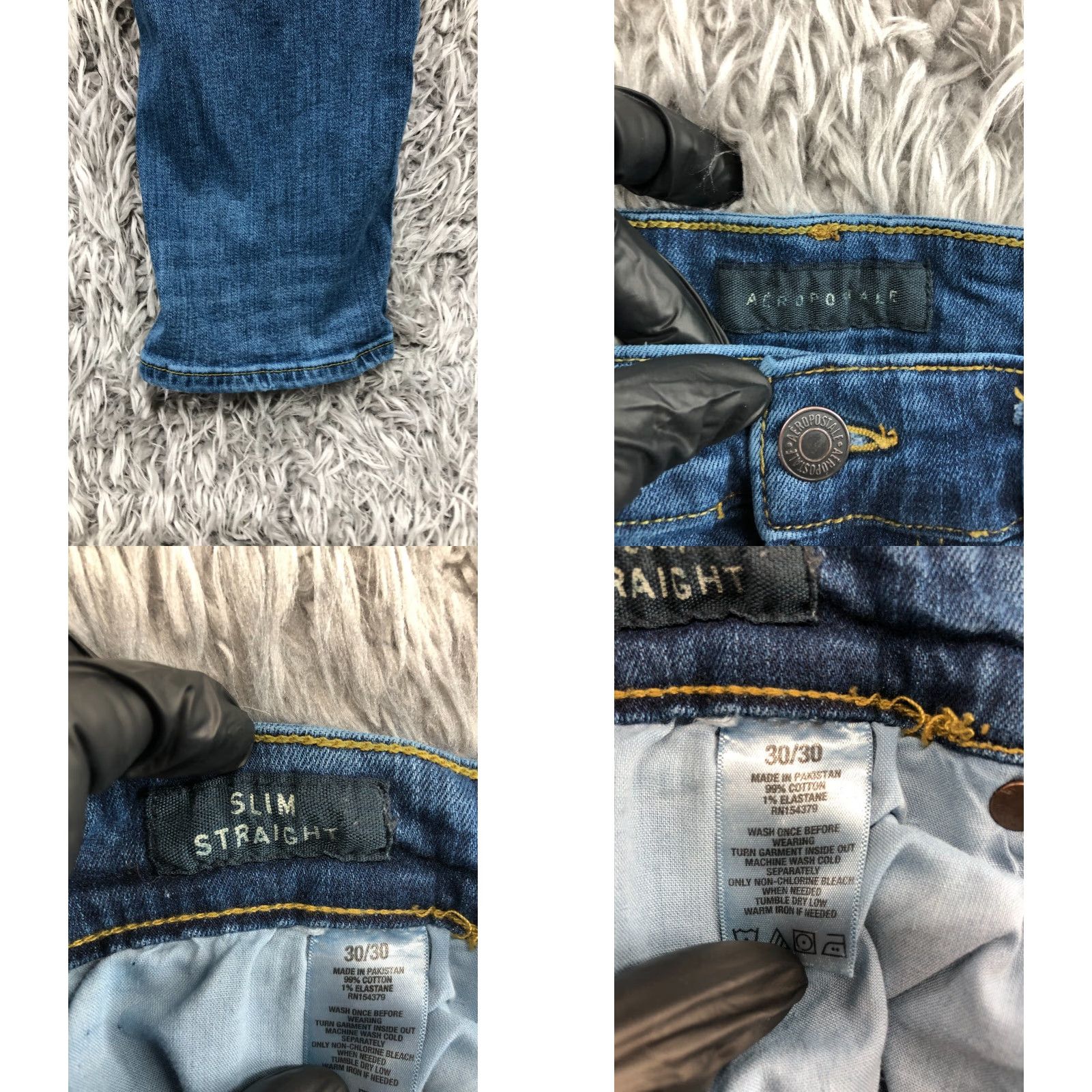 Vintage Aéropostale Jeans Slim Straight 30x30 Womens Medium Wash Blue Modern American Classic Logo 5-Pocket Size 30" / US 8 / IT 44 - 8 Thumbnail