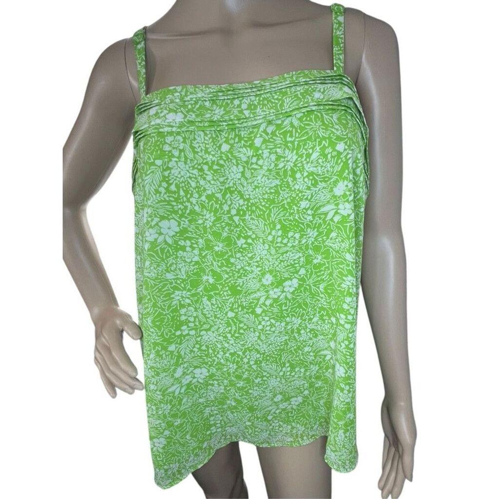 Torrid Torrid Bright Floral Pattern Chiffon Pintuck Squareneck Cami Size XXS / US 00 / IT 34 - 1 Thumbnail